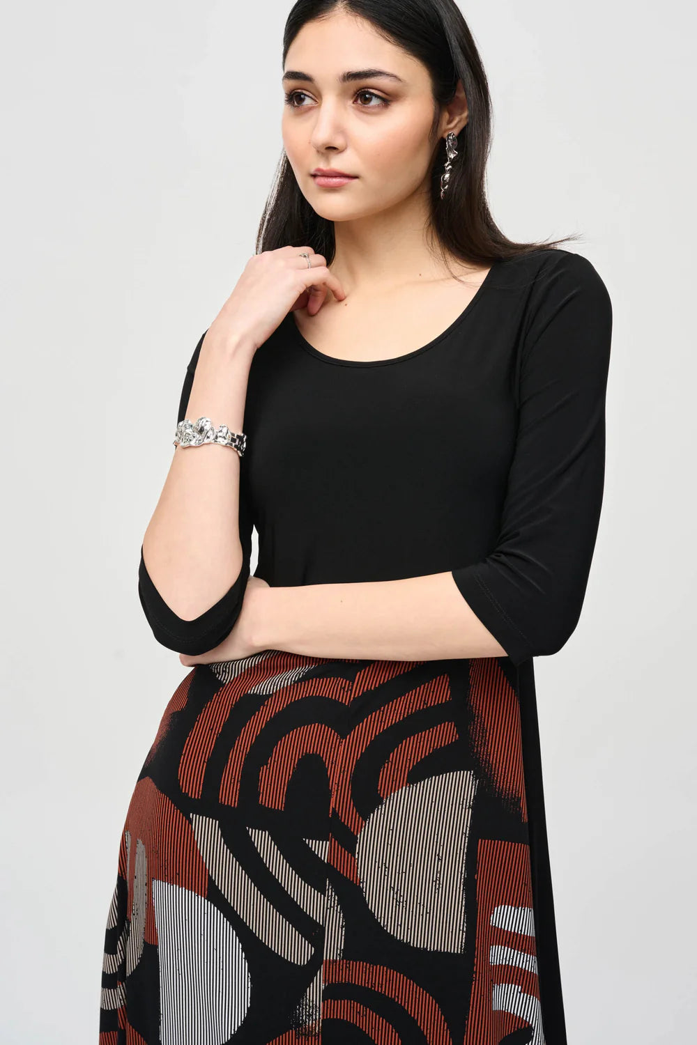 Joseph Ribkoff Geometric Print Cocoon Dress 243234