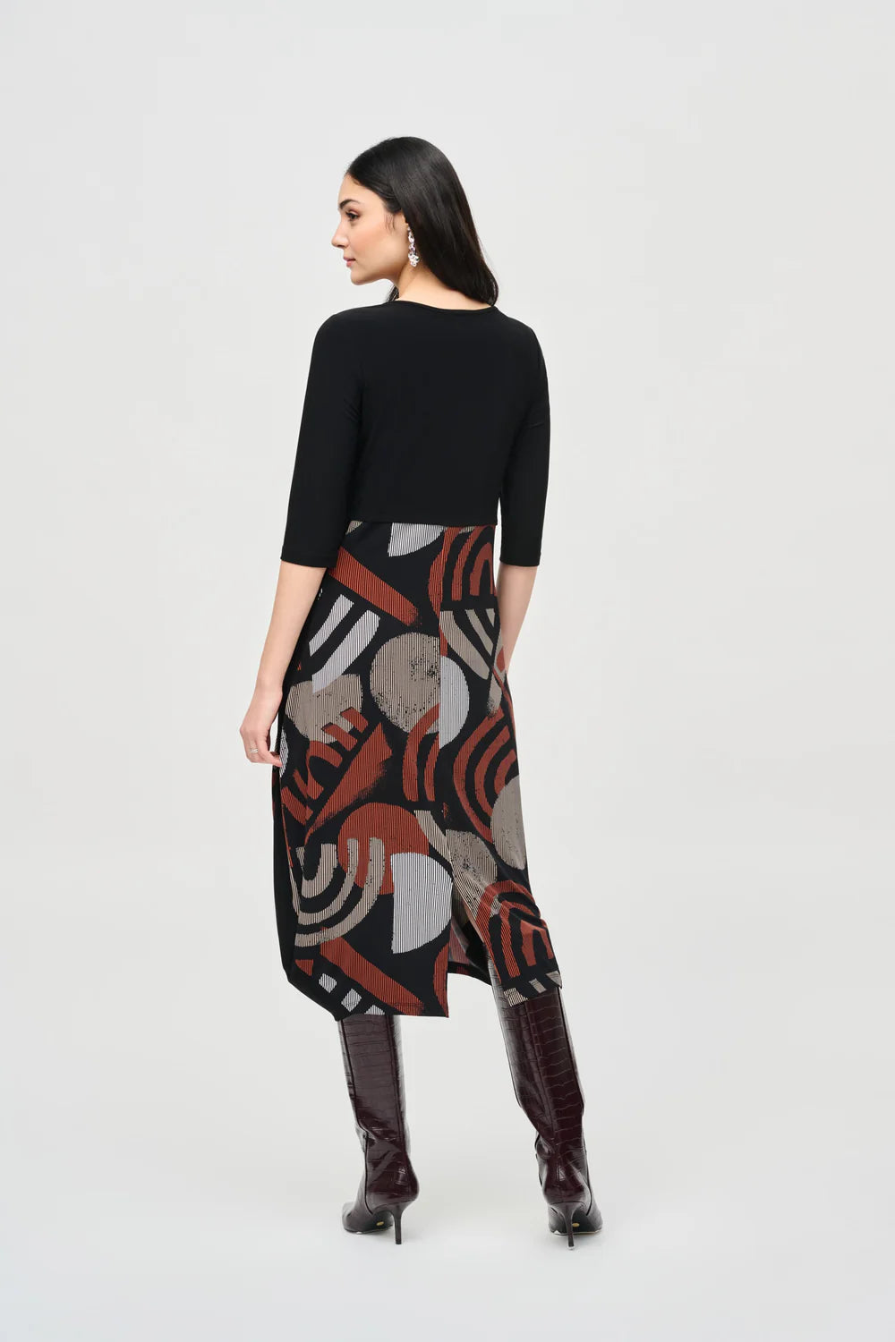 Joseph Ribkoff Geometric Print Cocoon Dress 243234
