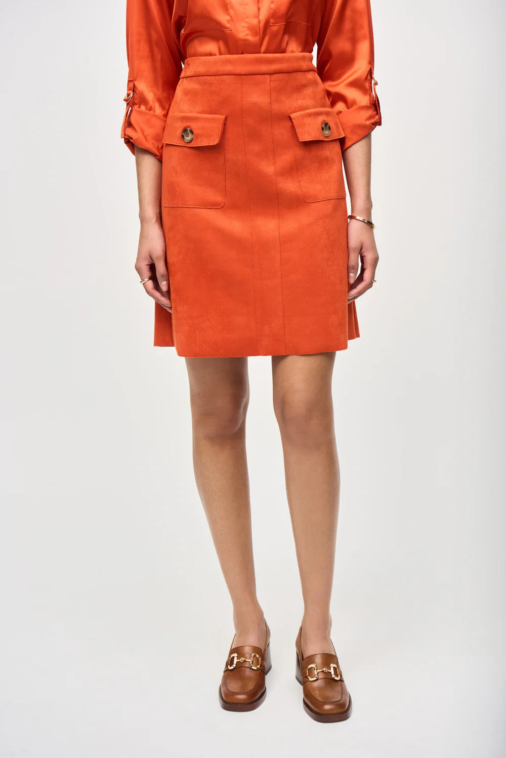 Joseph Ribkoff Buttoned Mini Pencil Skirt 243238