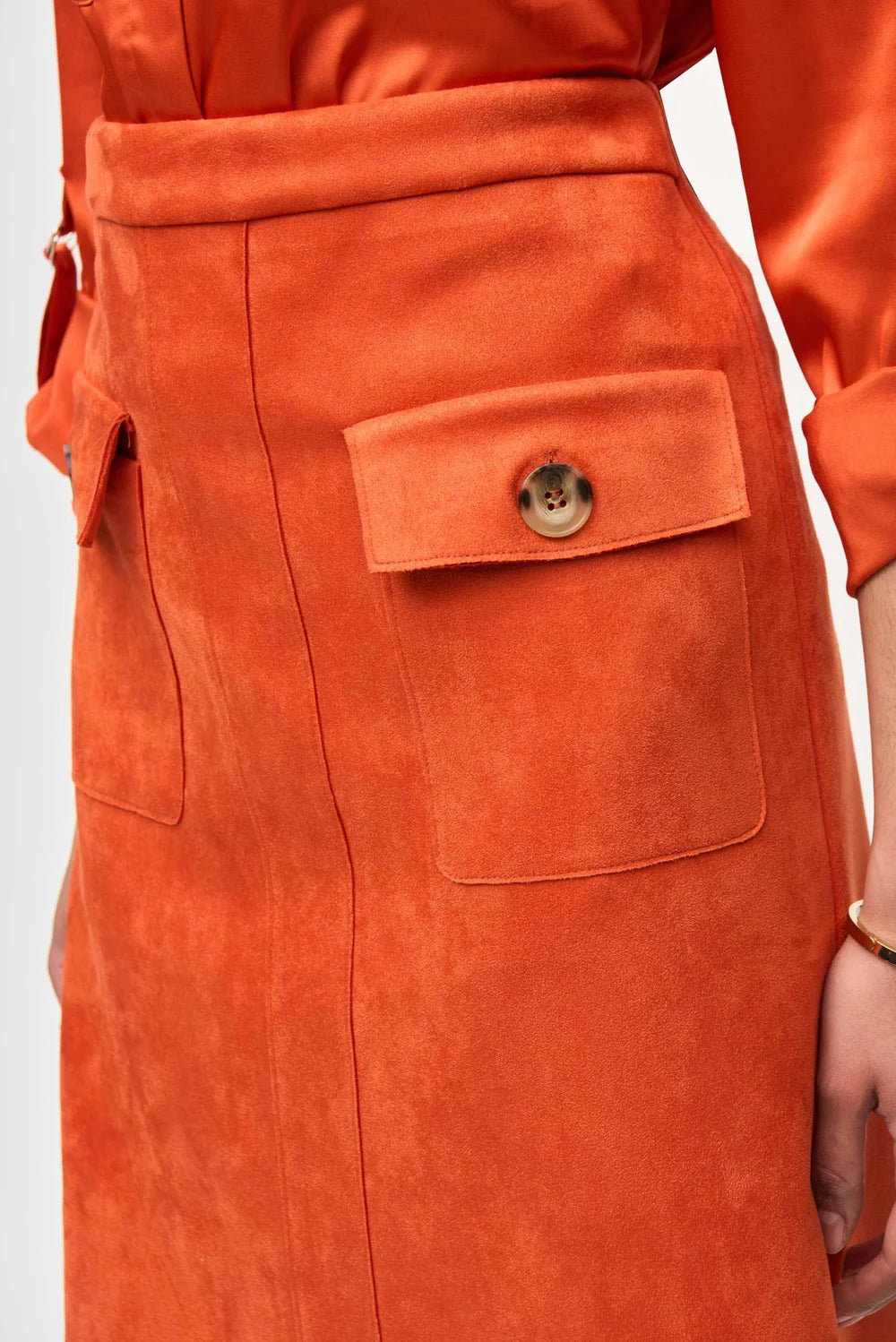 Joseph Ribkoff Buttoned Mini Pencil Skirt 243238