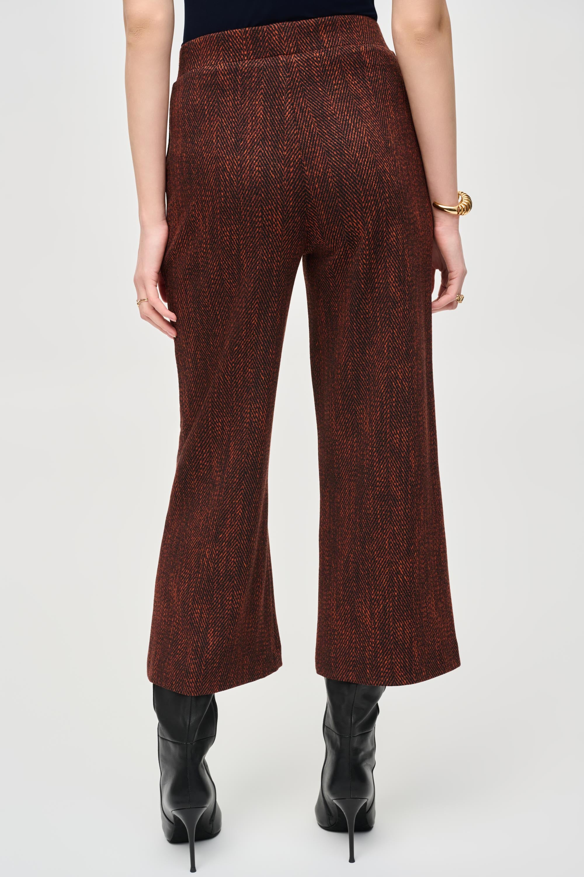 Joseph Ribkoff Chevron Jacquard Knit Culotte Pants 243302