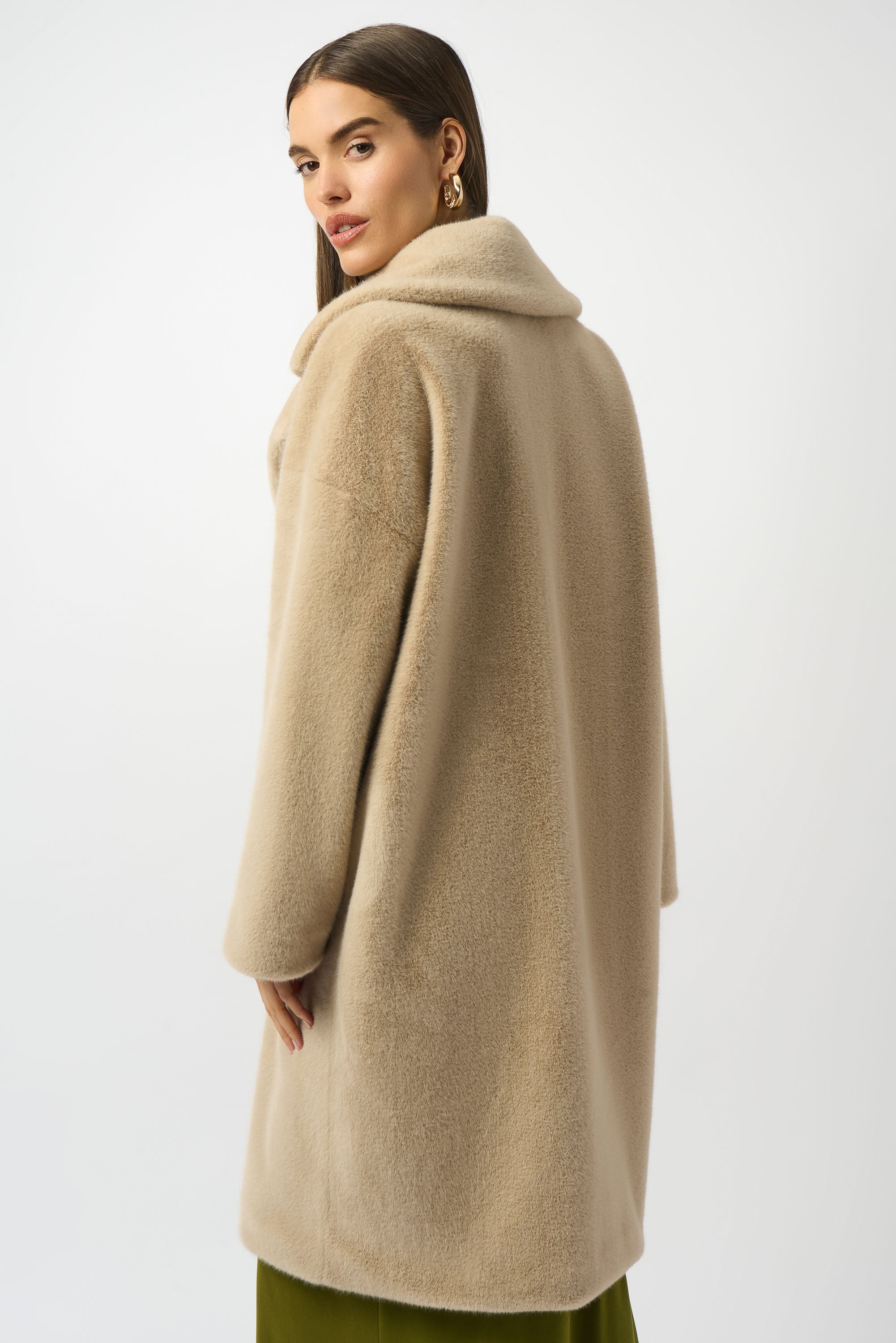 Joseph Ribkoff Faux Fur Straight Coat 243902