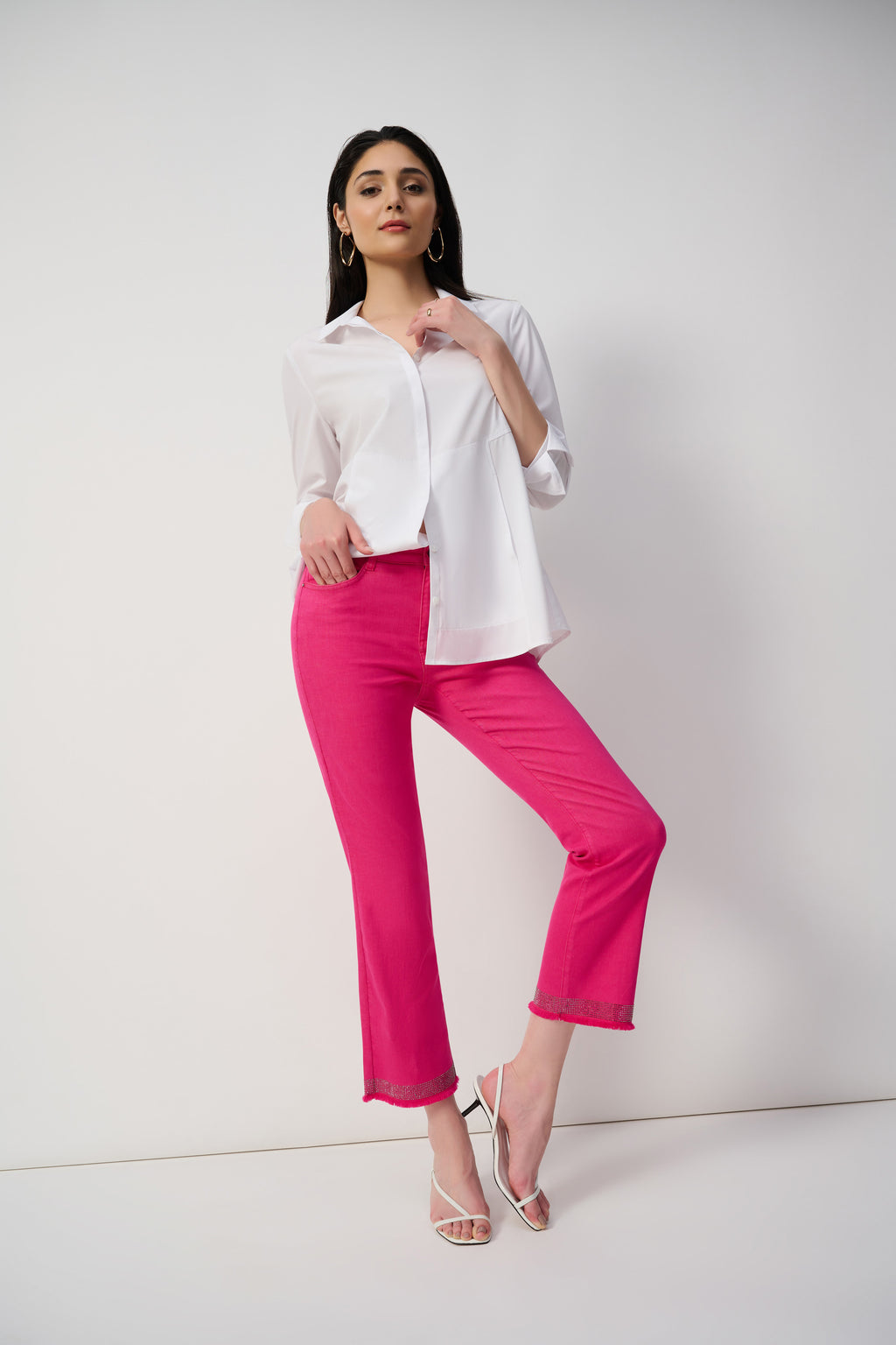 Joseph Ribkoff Cropped Straight Casual Trousers 243964S25