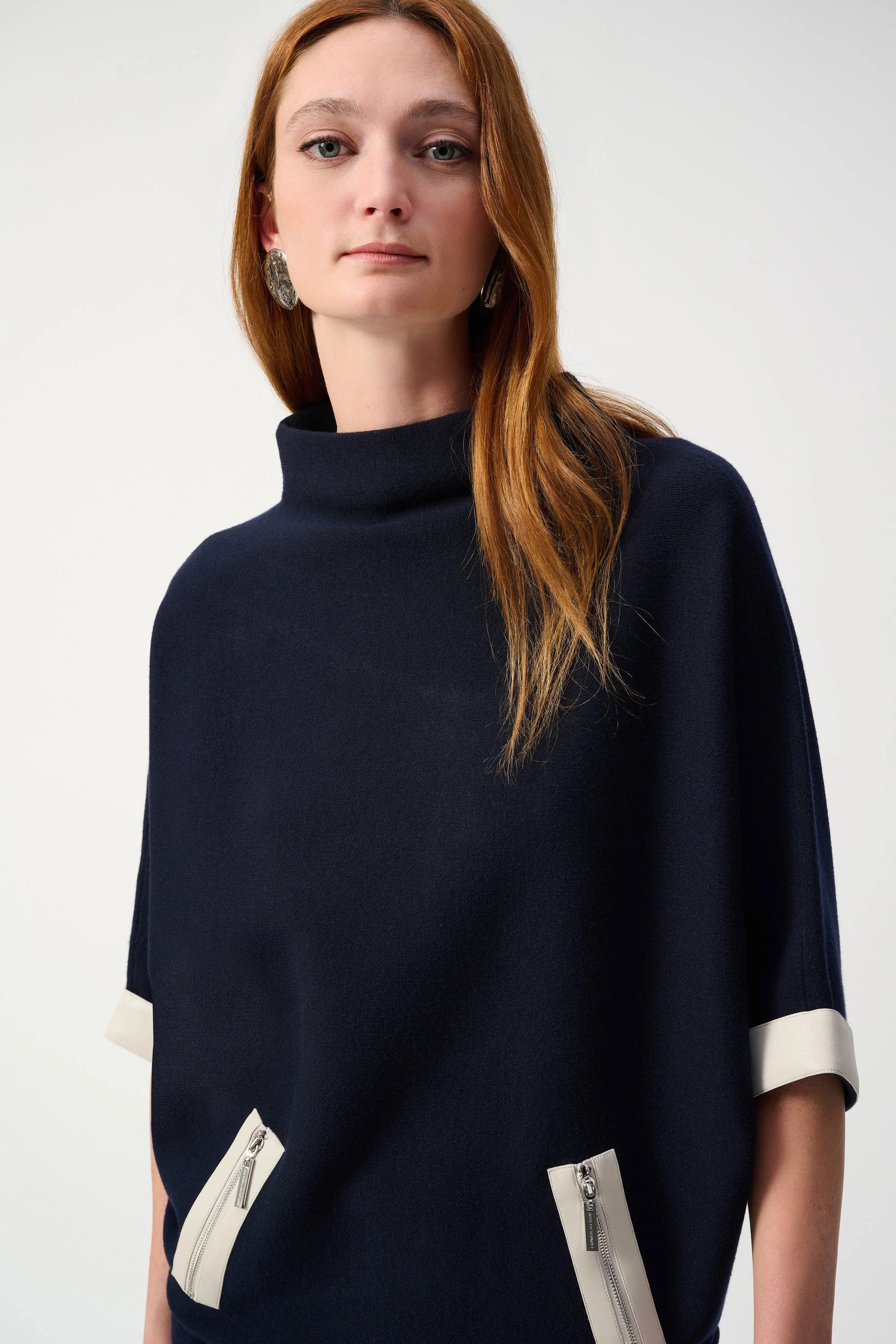 Joseph Ribkoff Sweater Knit Funnel Neck Top 243966S25