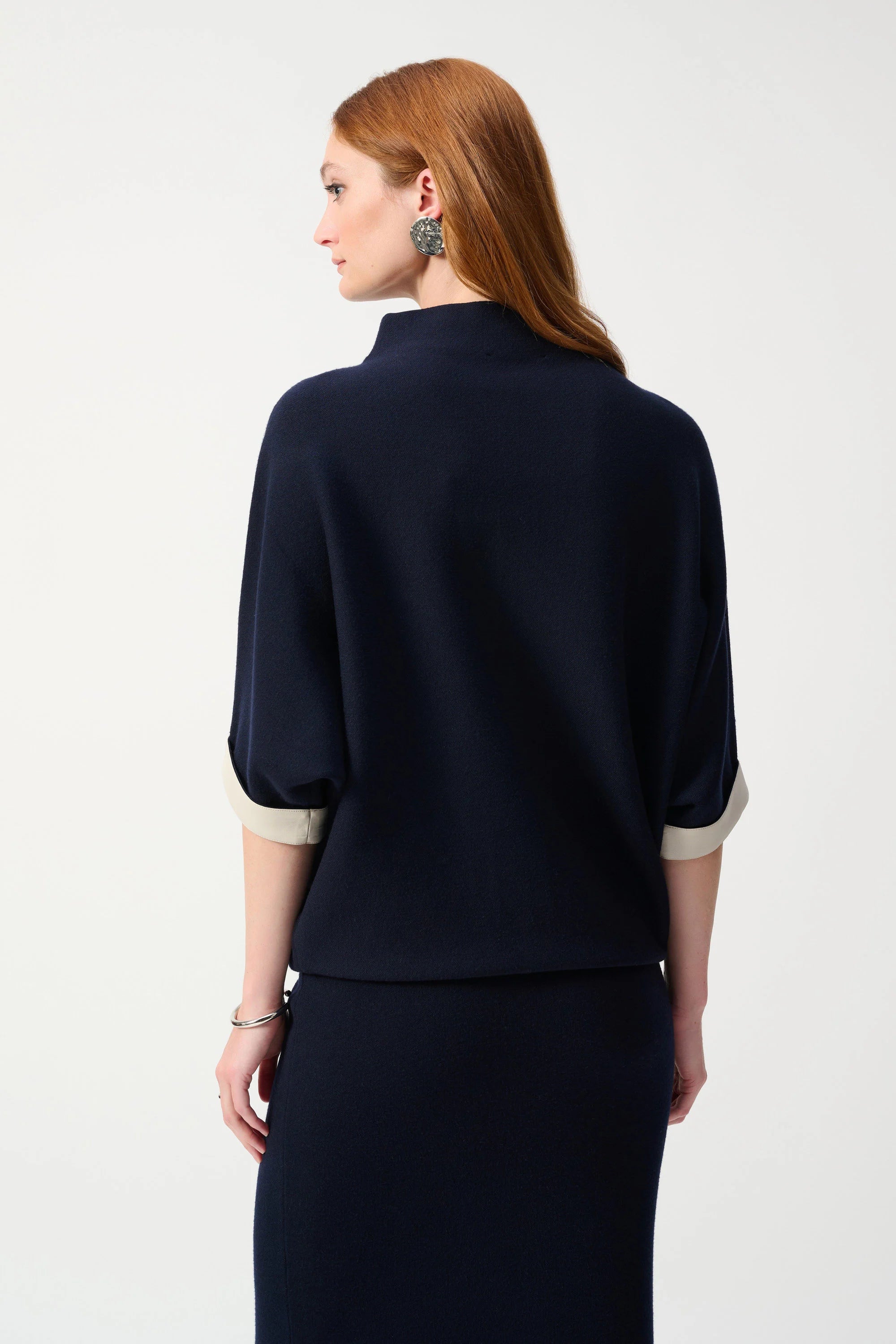 Joseph Ribkoff Sweater Knit Funnel Neck Top 243966S25