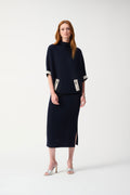 Joseph Ribkoff Sweater Knit Midi Skirt 243967S25