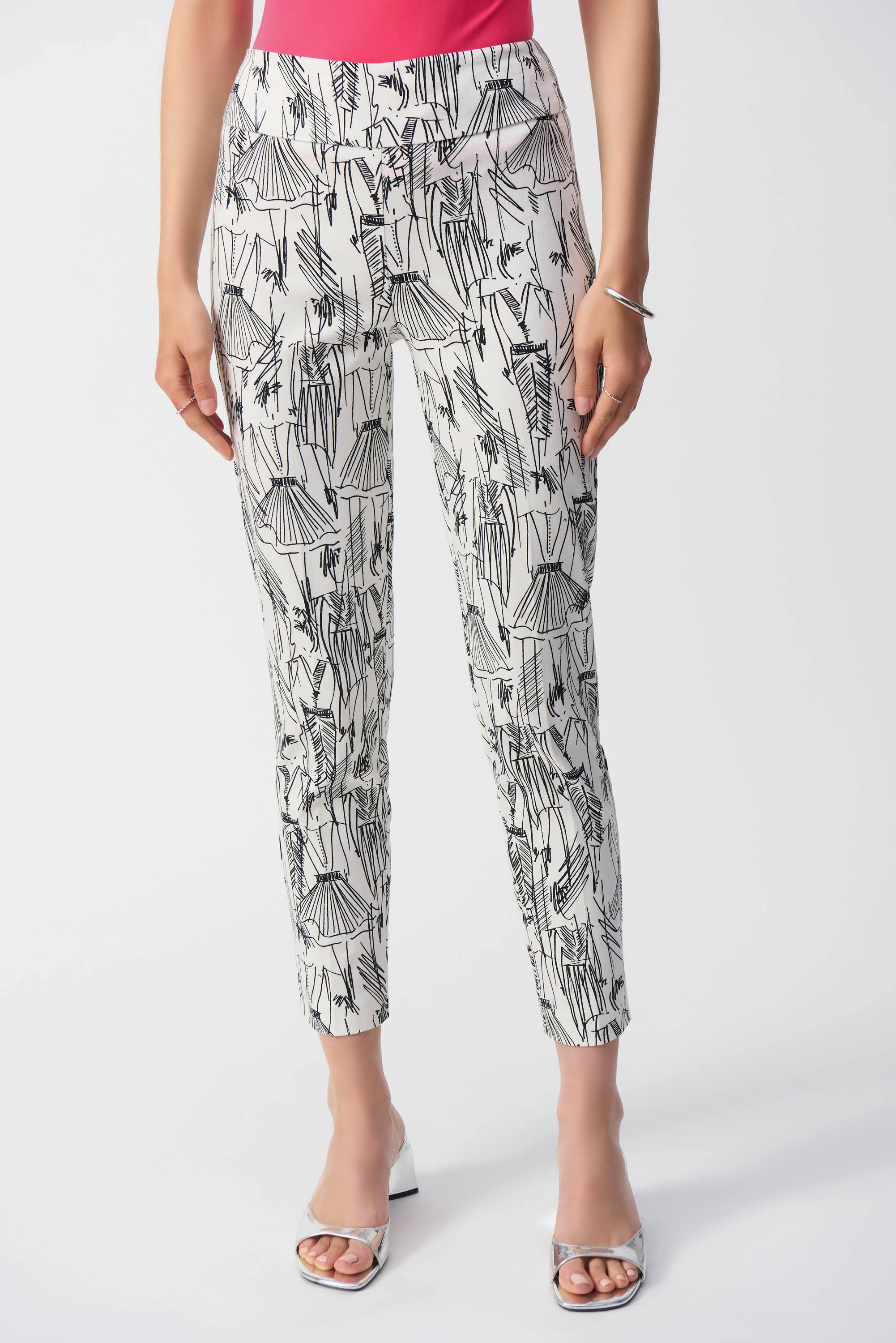 Joseph Ribkoff Millennium Conversational Print Slim Fit Pants 251002