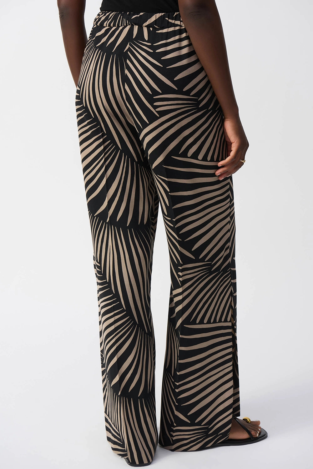 Joseph Ribkoff Gauze Tropical Print Wide-Leg Pants 251085