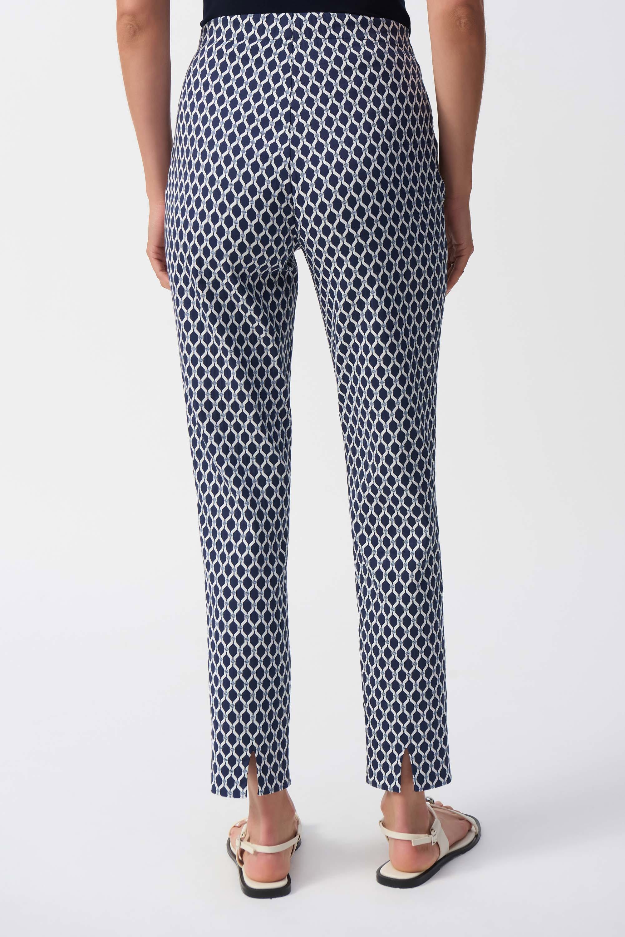 Joseph Ribkoff Jacquard Geometric Print Slim Fit Pants 251099