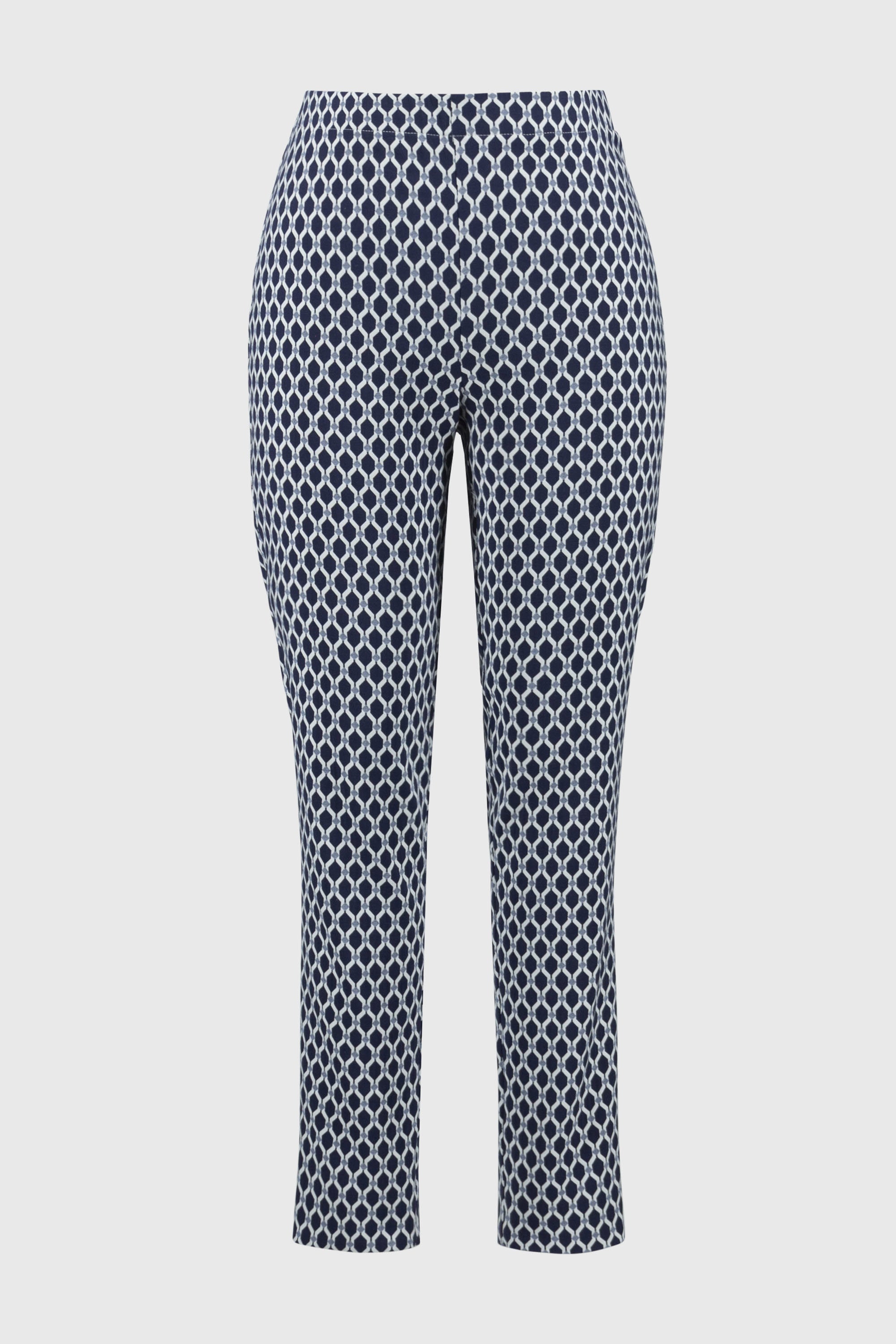 Joseph Ribkoff Jacquard Geometric Print Slim Fit Pants 251099