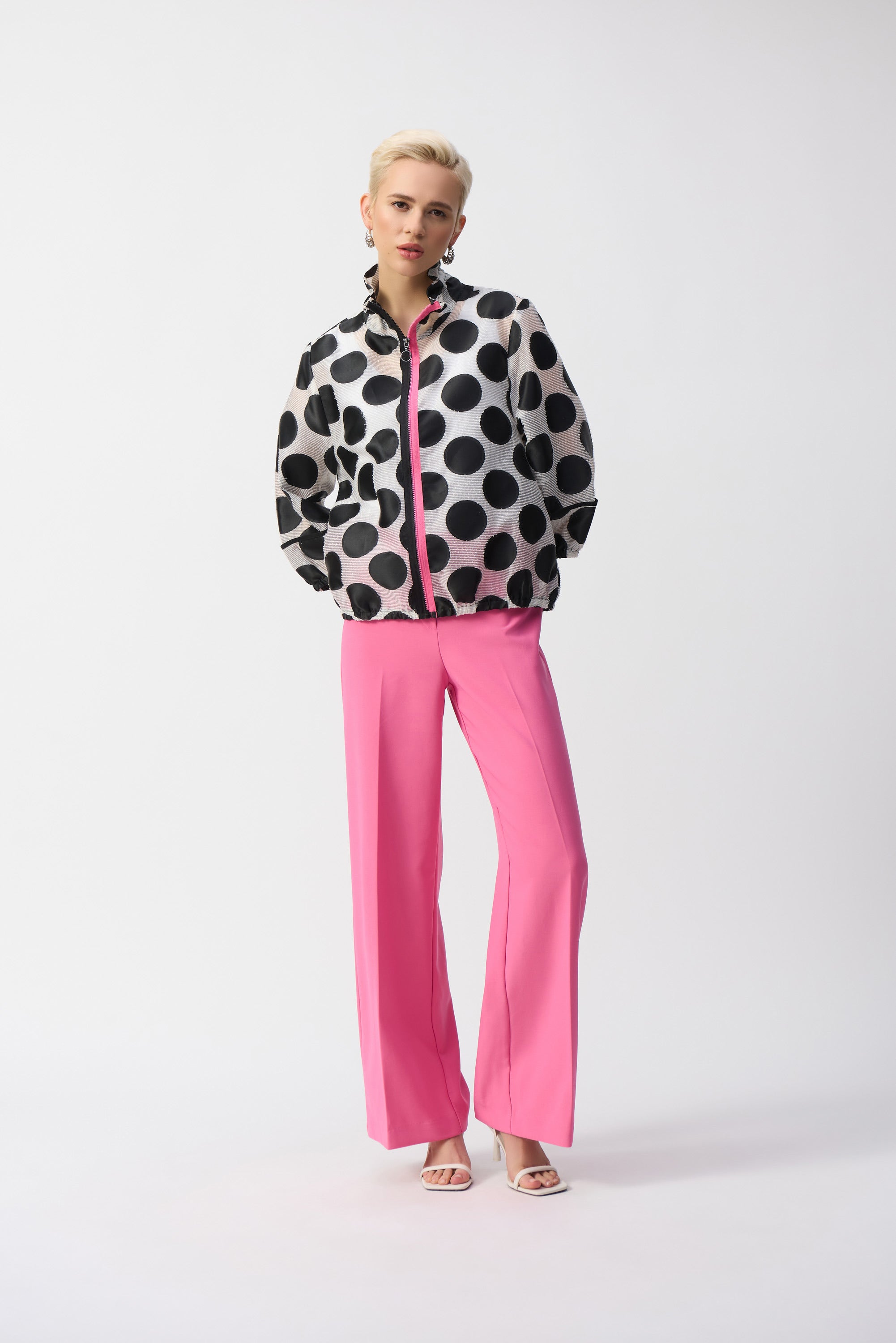 Joseph Ribkoff Jacquard Polka Dot Boxy Jacket 251123