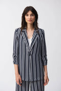 Joseph Ribkoff Woven Stripe Print Boxy Blazer 251155