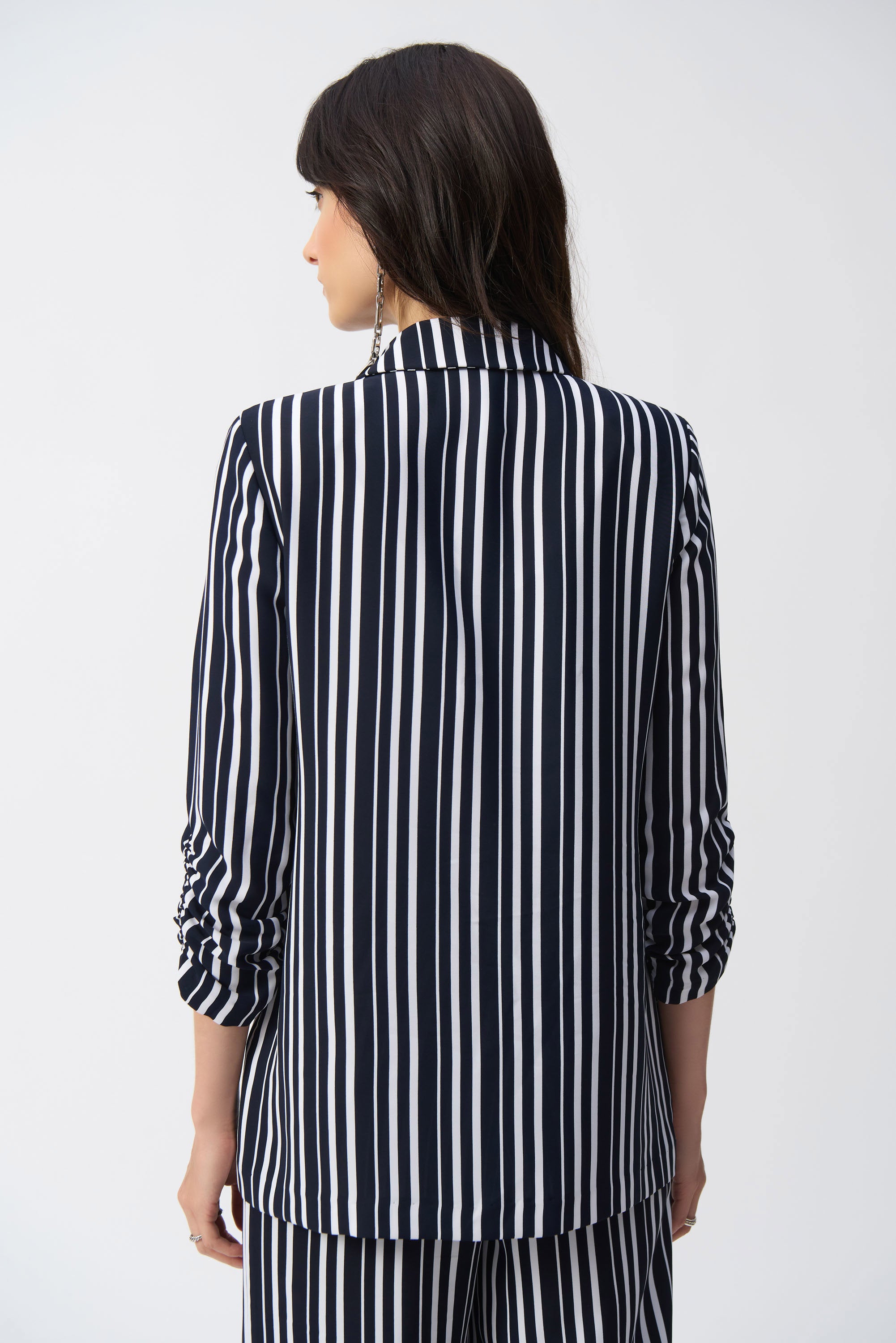 Joseph Ribkoff Woven Stripe Print Boxy Blazer 251155