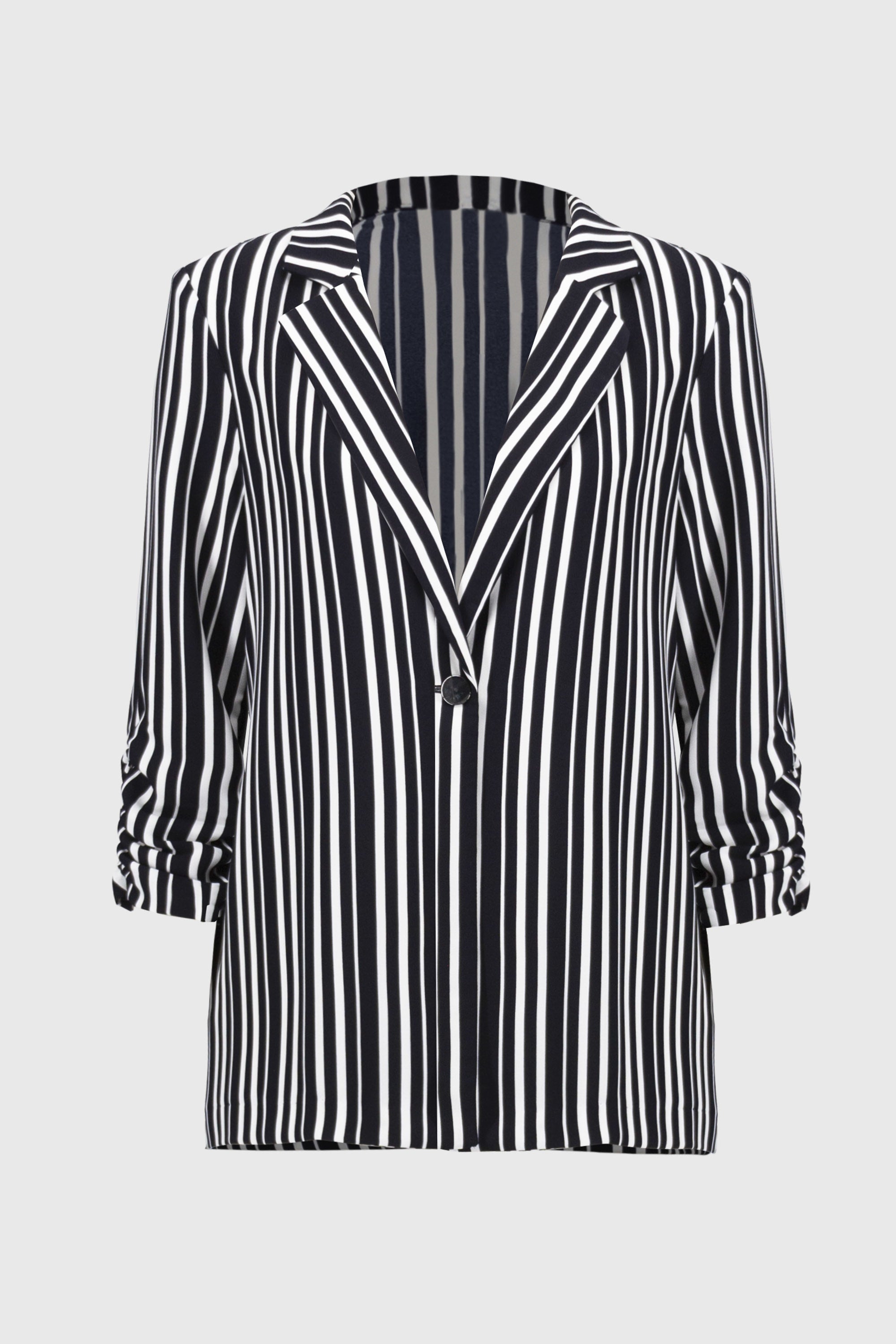 Joseph Ribkoff Woven Stripe Print Boxy Blazer 251155