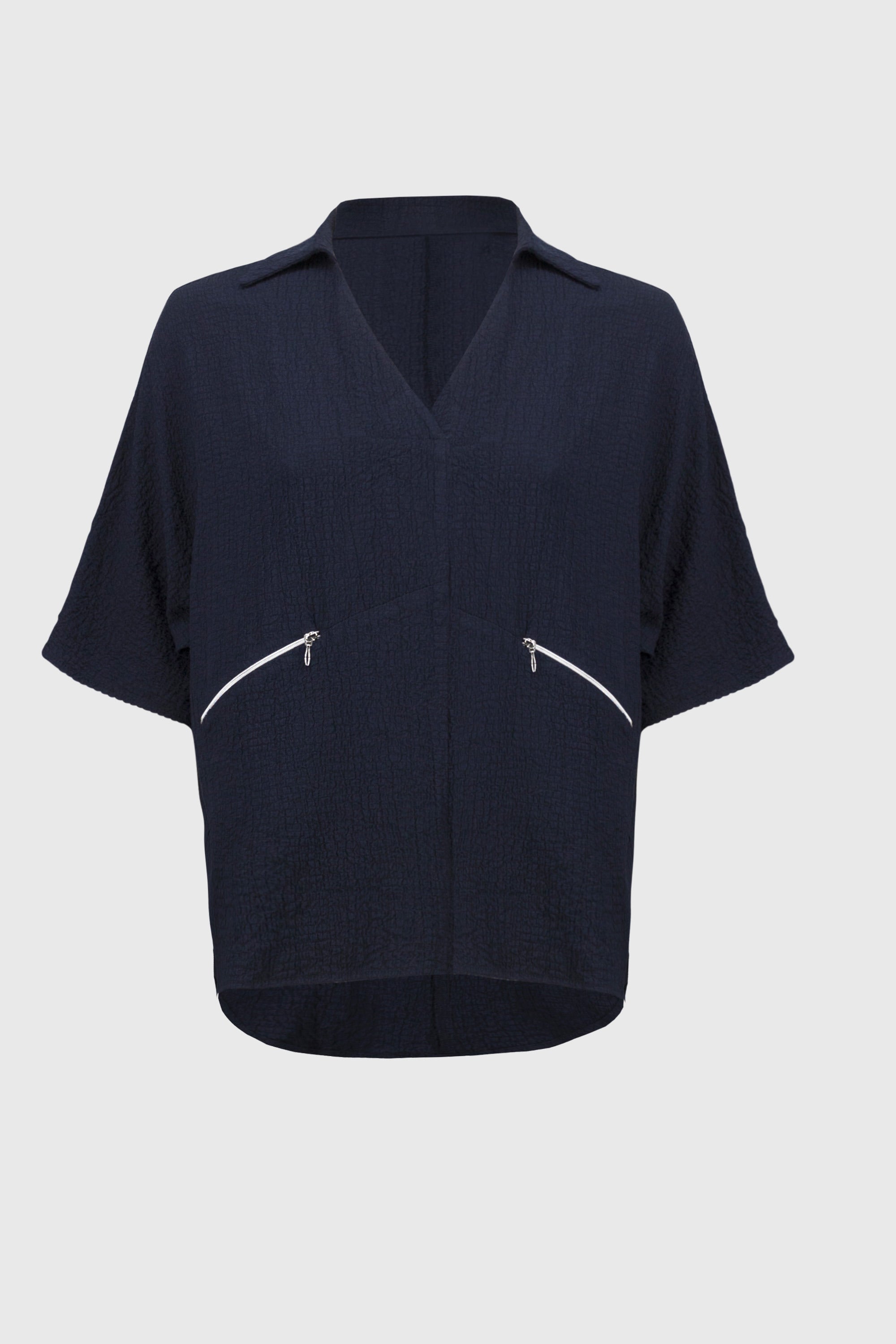 Joseph Ribkoff Seersucker Boxy High-Low Top 251165