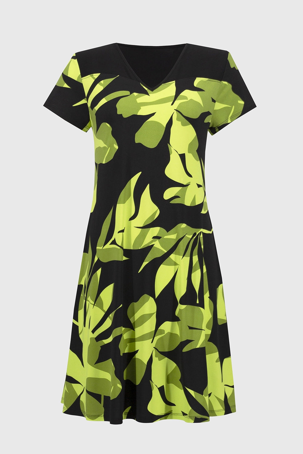 Joseph Ribkoff Silky Knit Tropical Print A-Line Dress 251200