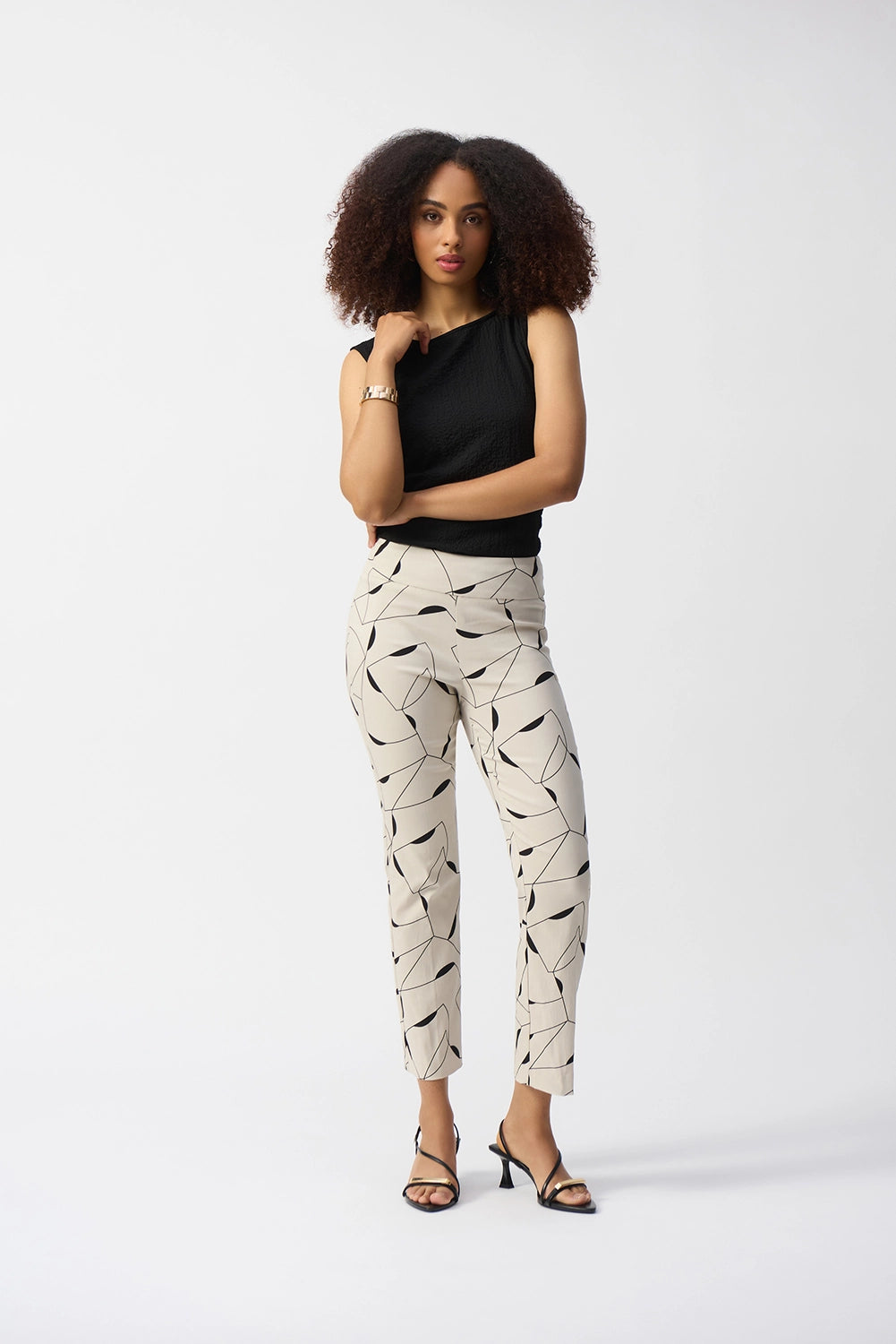 Joseph Ribkoff Millennium Geometric Print Straight Pants 251219
