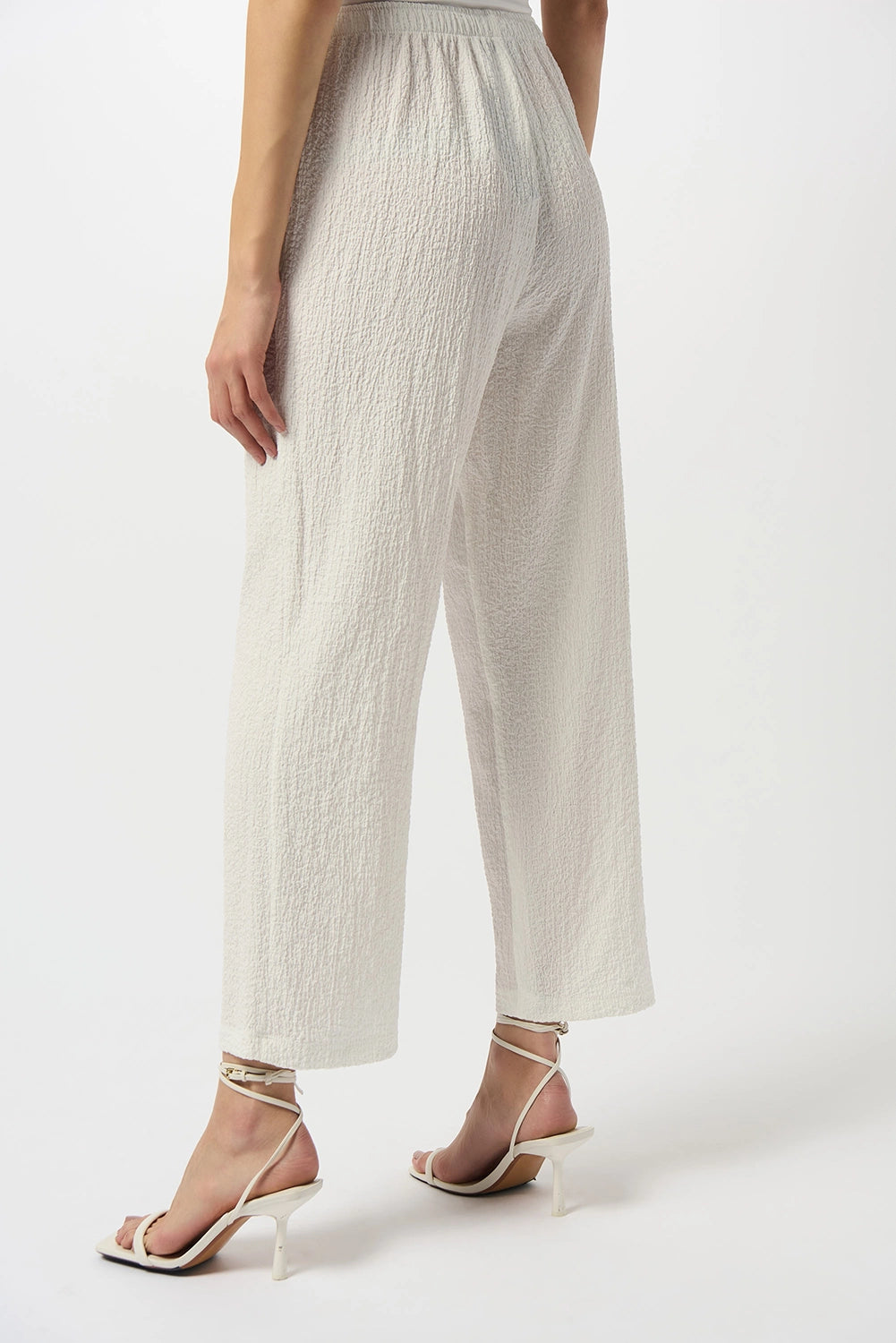 Joseph Ribkoff Seersucker Wide Leg Pull-On Pants 251227