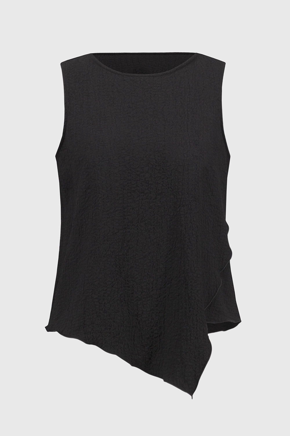Joseph Ribkoff Seersucker Asymmetrical Sleeveless Top 251228