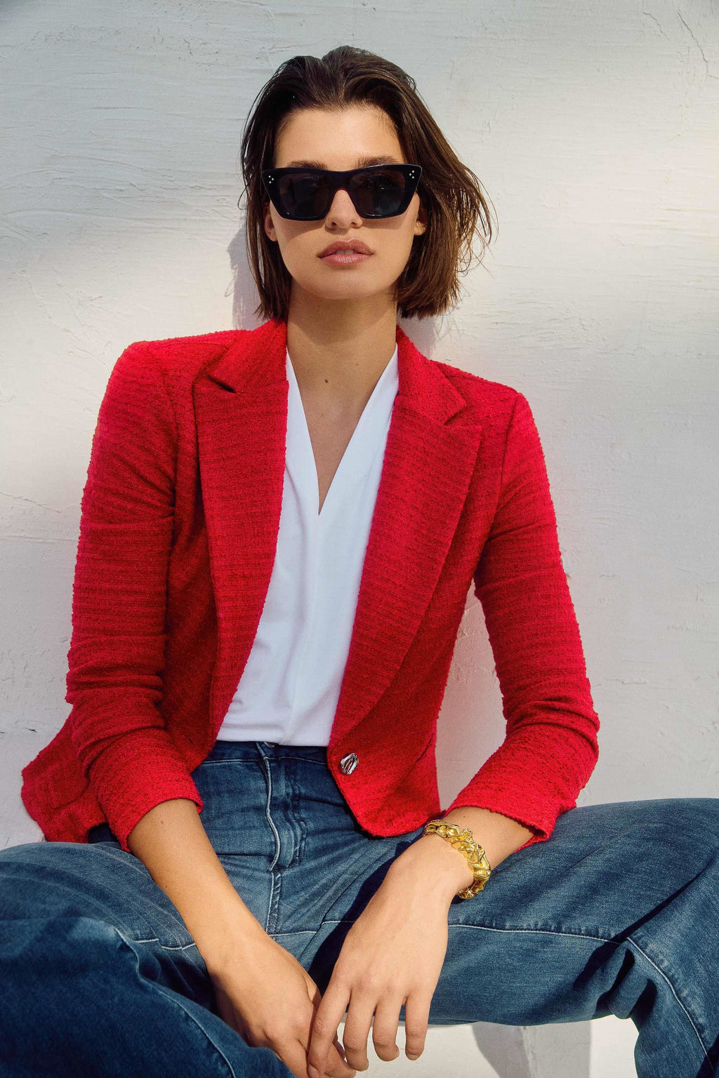 Joseph Ribkoff Bouclé Fitted Blazer 251239