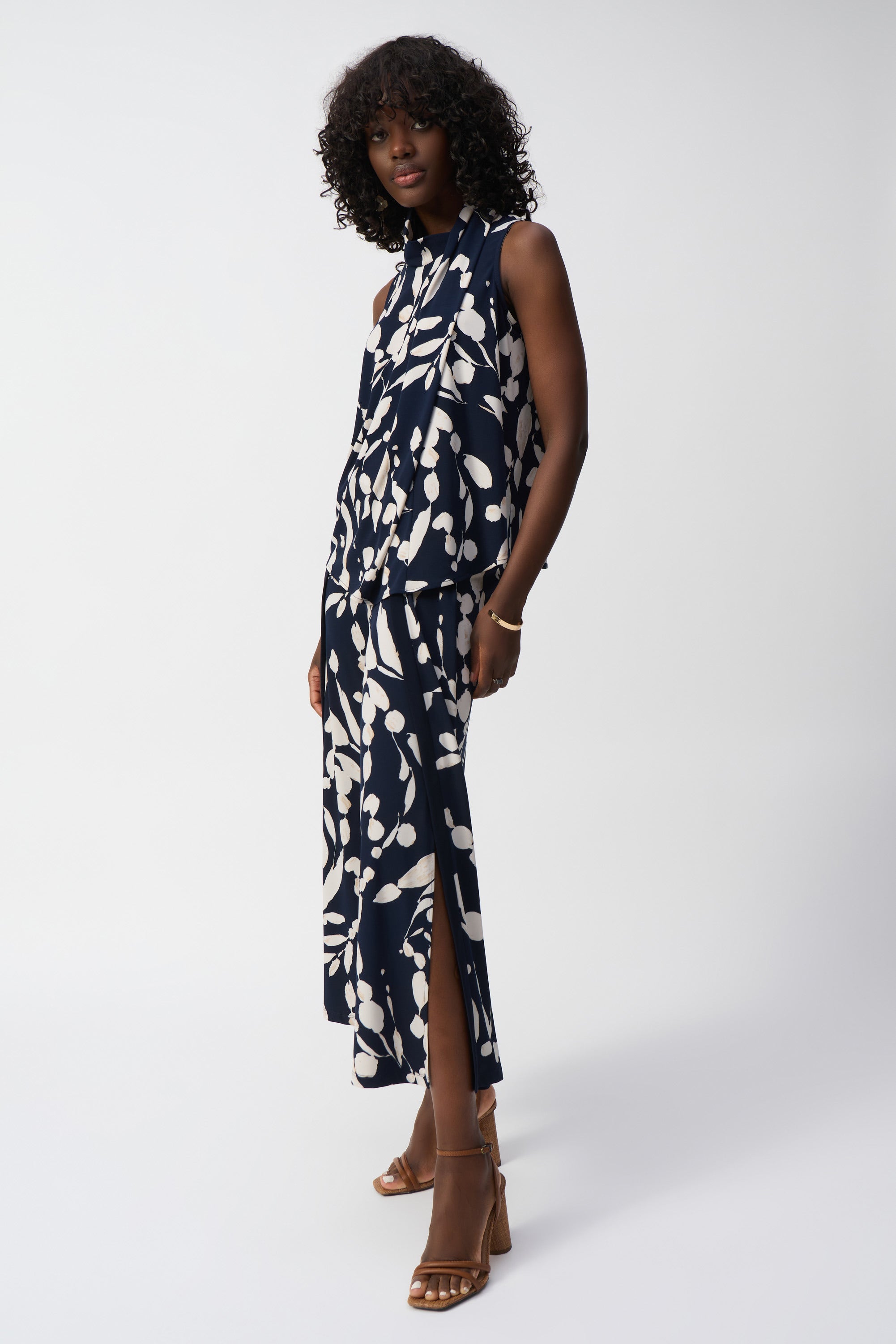 Joseph Ribkoff Silky Knit Abstract Print Sleeveless Top 251251