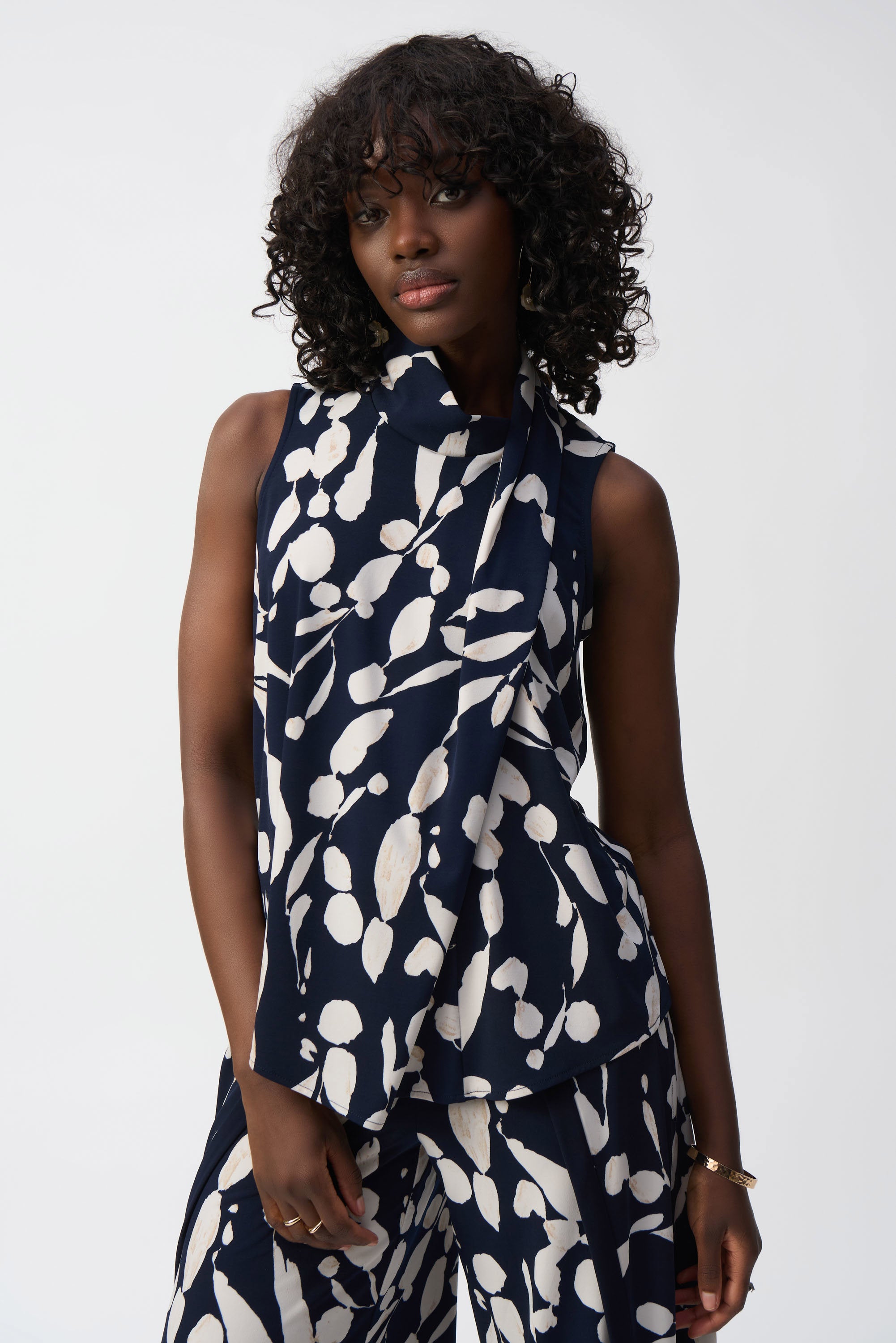 Joseph Ribkoff Silky Knit Abstract Print Sleeveless Top 251251