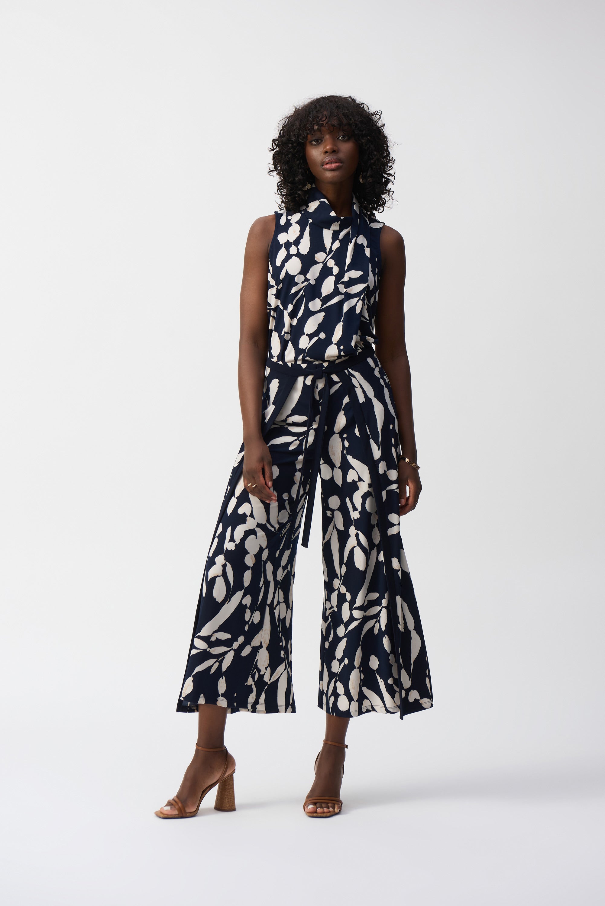 Joseph Ribkoff Silky Knit Abstract Print Wide Leg Pants 251252