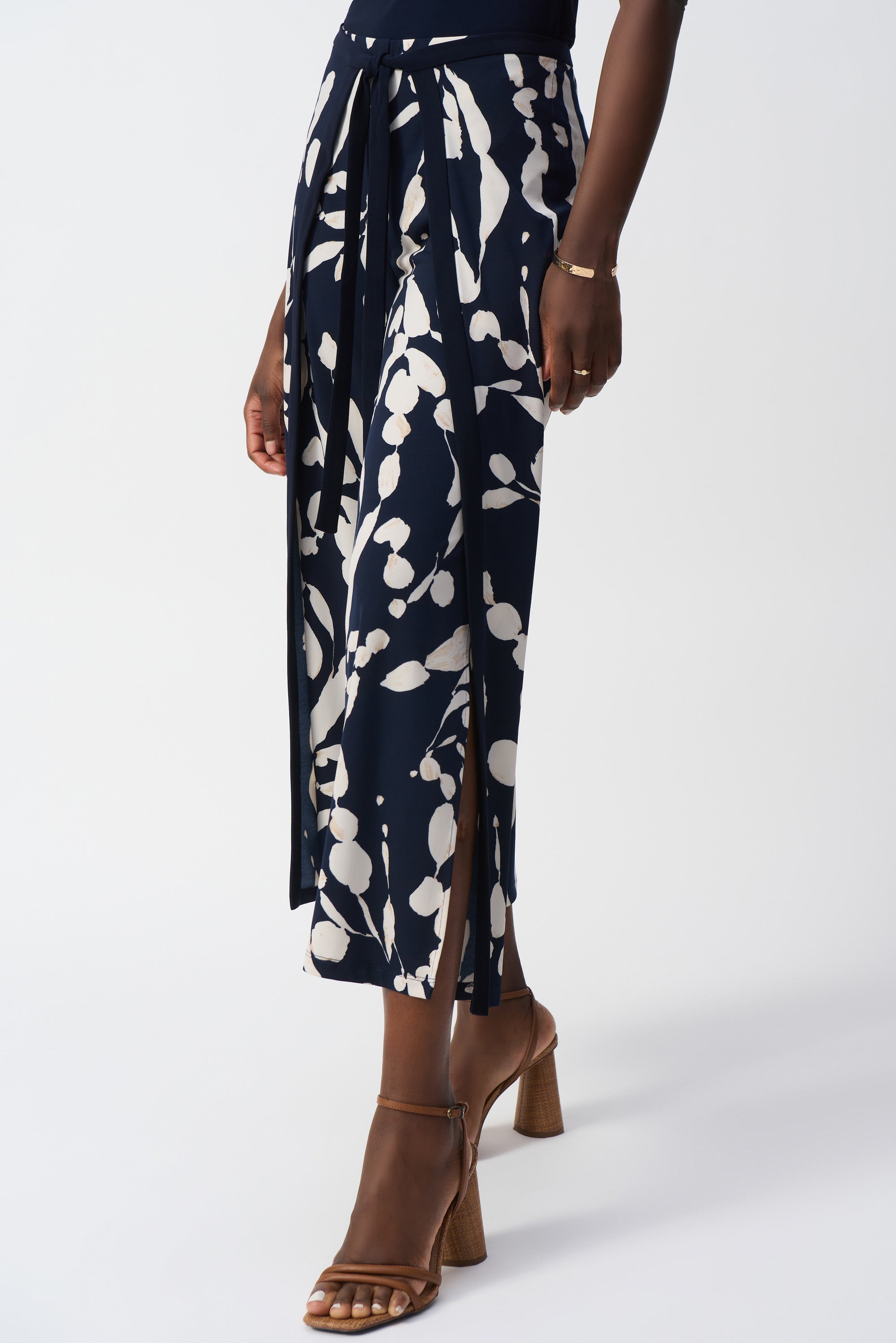 Joseph Ribkoff Silky Knit Abstract Print Wide Leg Pants 251252