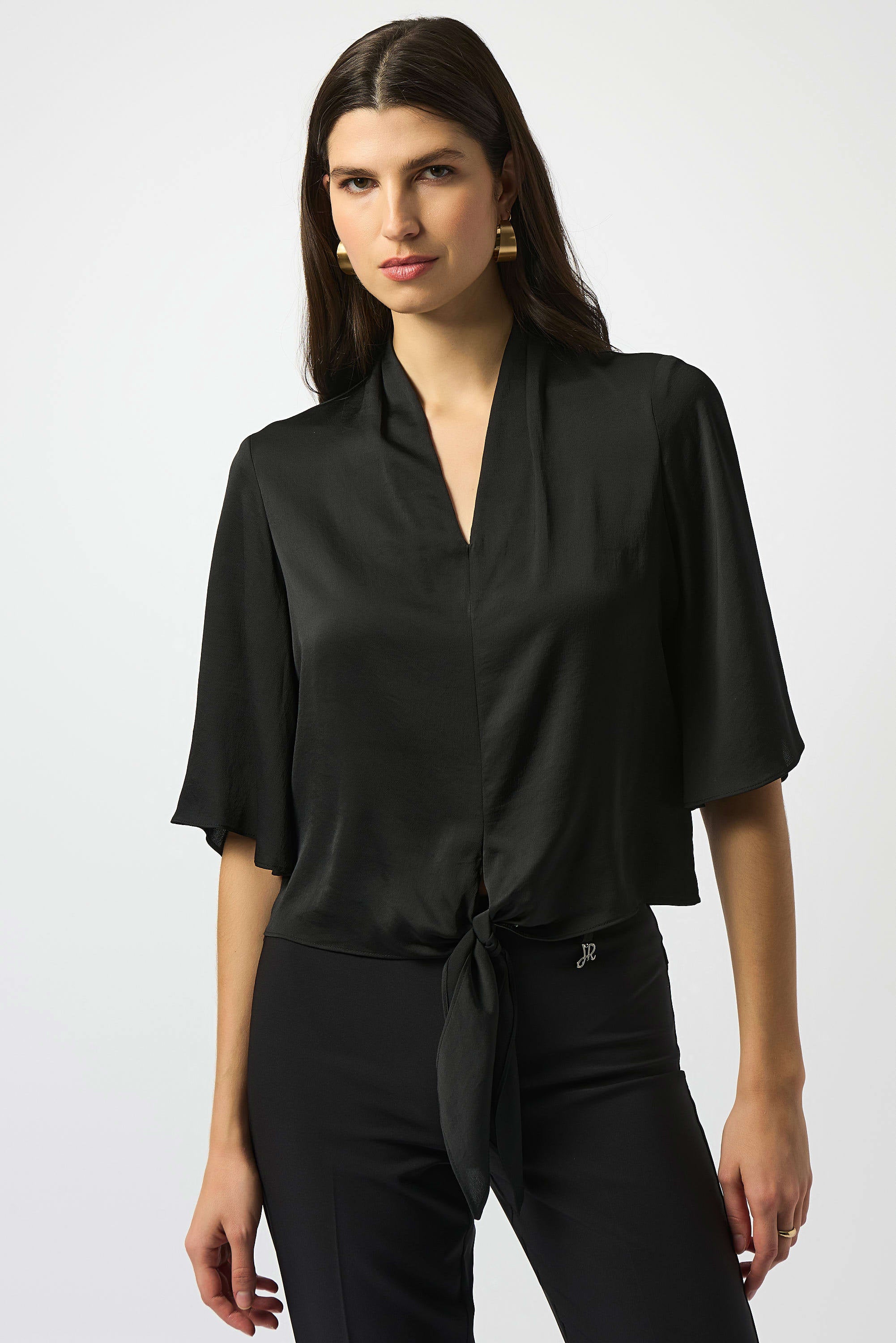 Joseph Ribkoff Satin V-Neck Top 251253