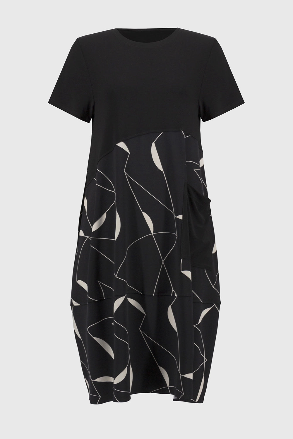 Joseph Ribkoff Silky Knit Geometric Print Trapeze Dress 251271