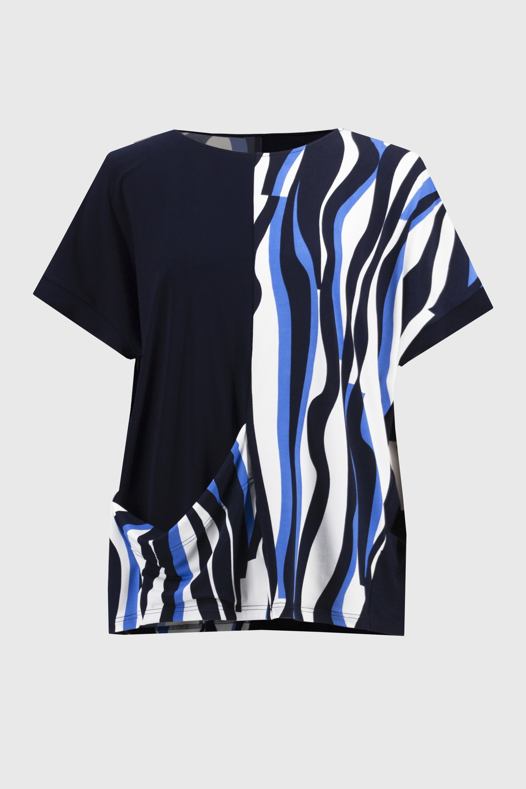 Joseph Ribkoff Silky Knit Geometric Print Boxy Top 251285