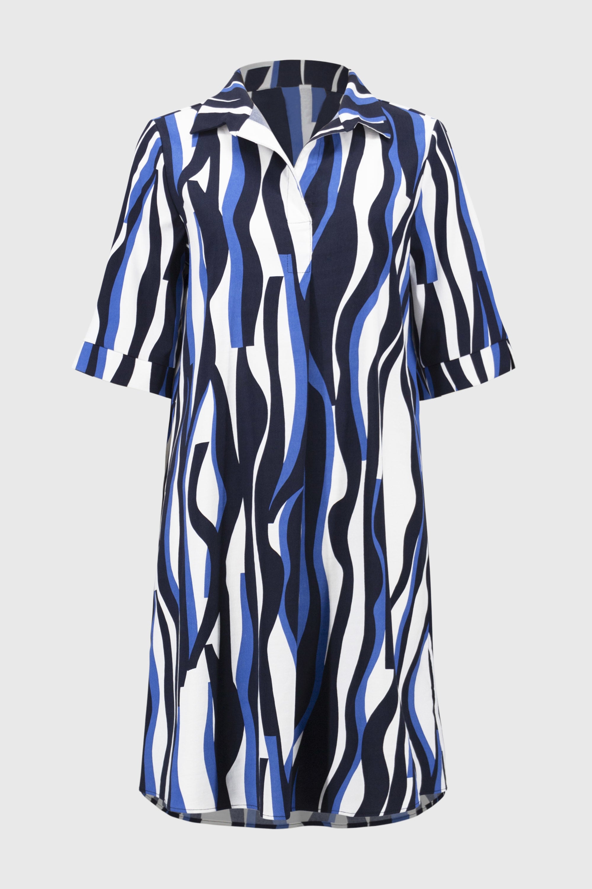 Joseph Ribkoff Stretch Poplin Trapeze Shirt Dress 251294