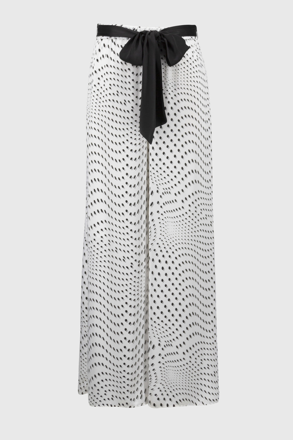 Joseph Ribkoff Signature | Satin Dot Print Belted Wide Leg Pants 251747