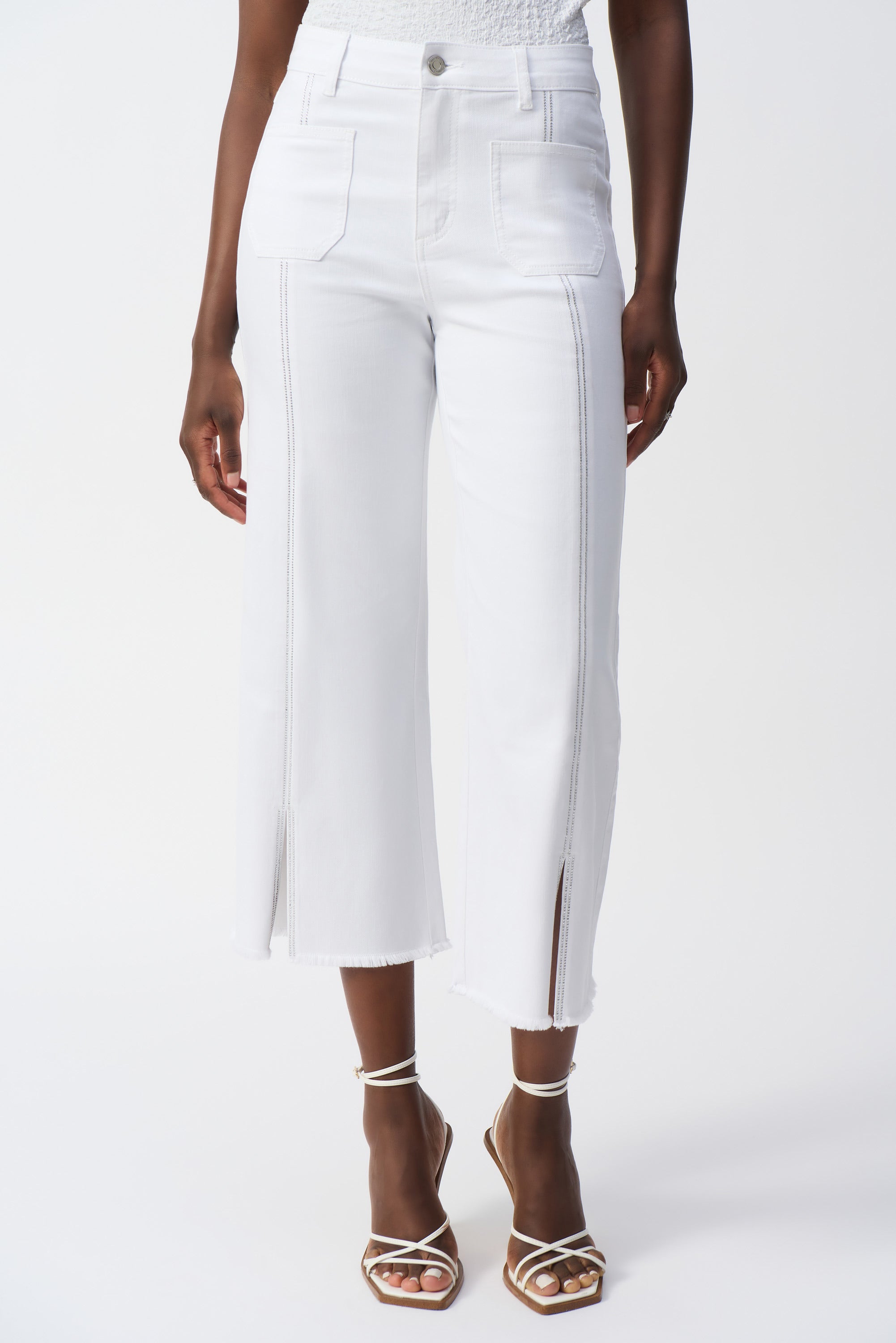 Joseph Ribkoff Culotte Jeans With Embellished Front Seam 251901