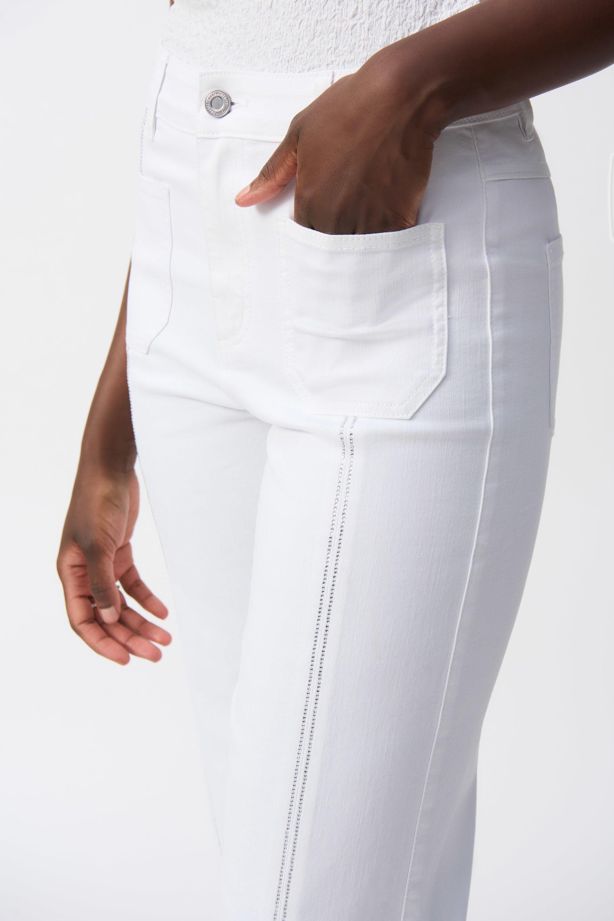 Joseph Ribkoff Culotte Jeans With Embellished Front Seam 251901