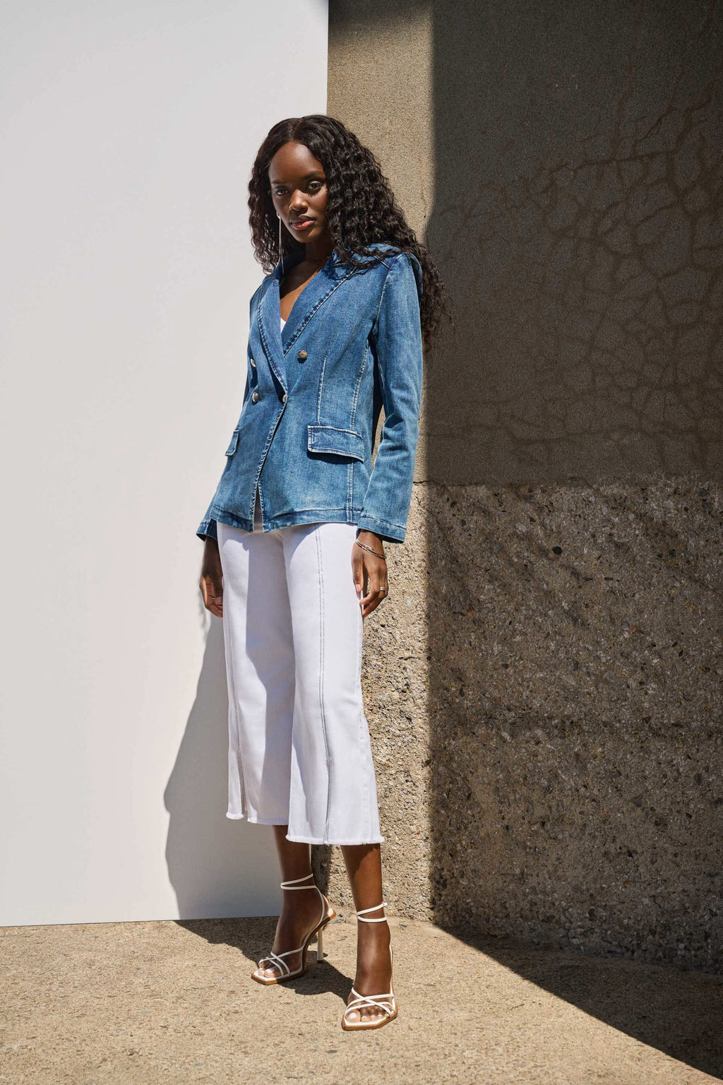Joseph Ribkoff Culotte Jeans With Embellished Front Seam 251901