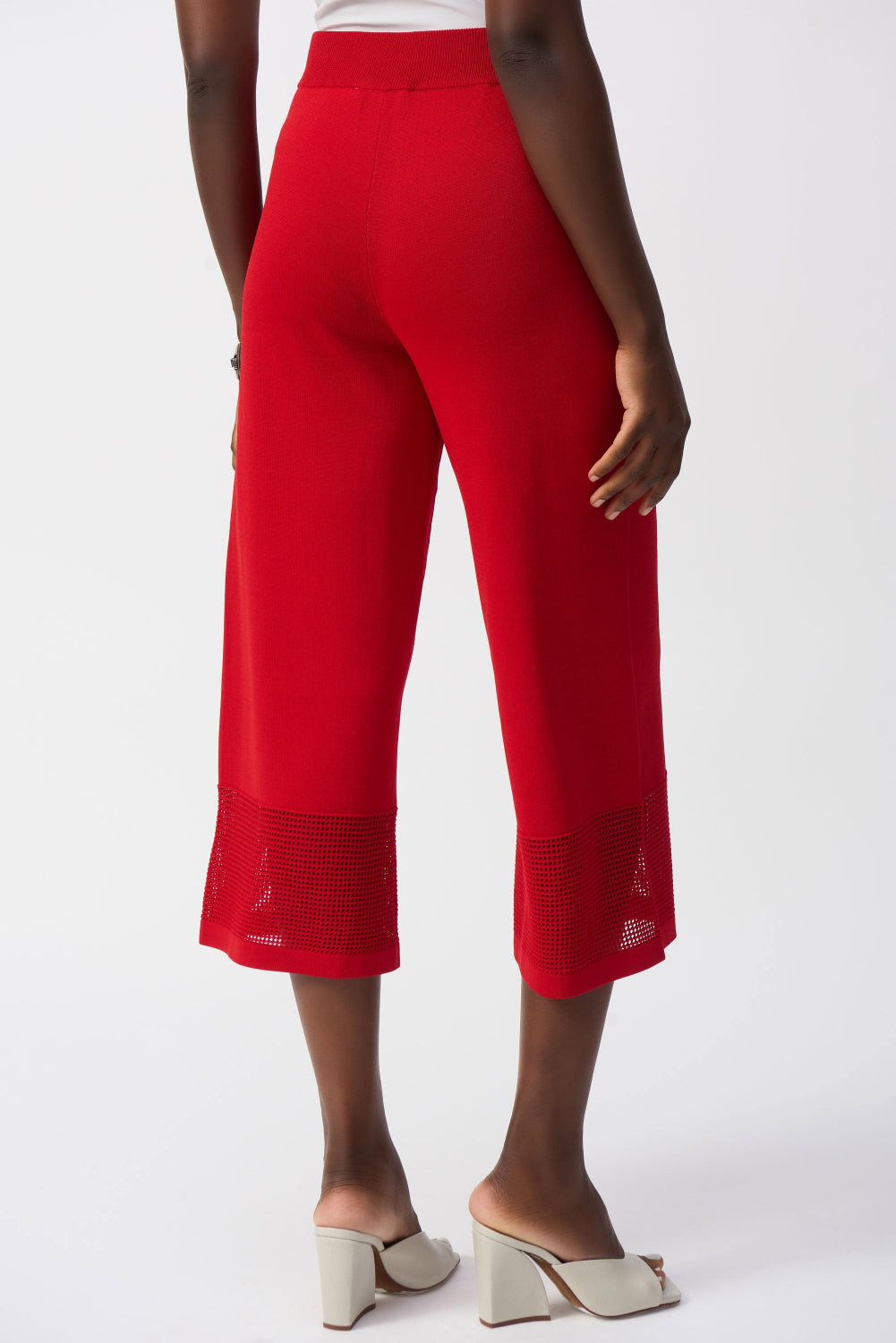Joseph Ribkoff Sweater Knit Culotte with Pointelle Detail 251915