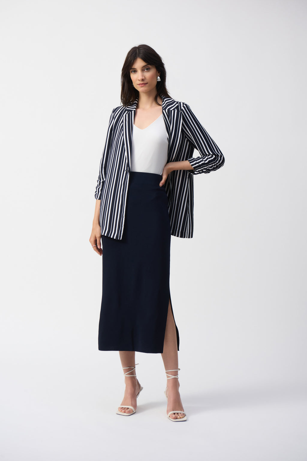 Joseph Ribkoff Sweater Knit Straight Midi Skirt 251917