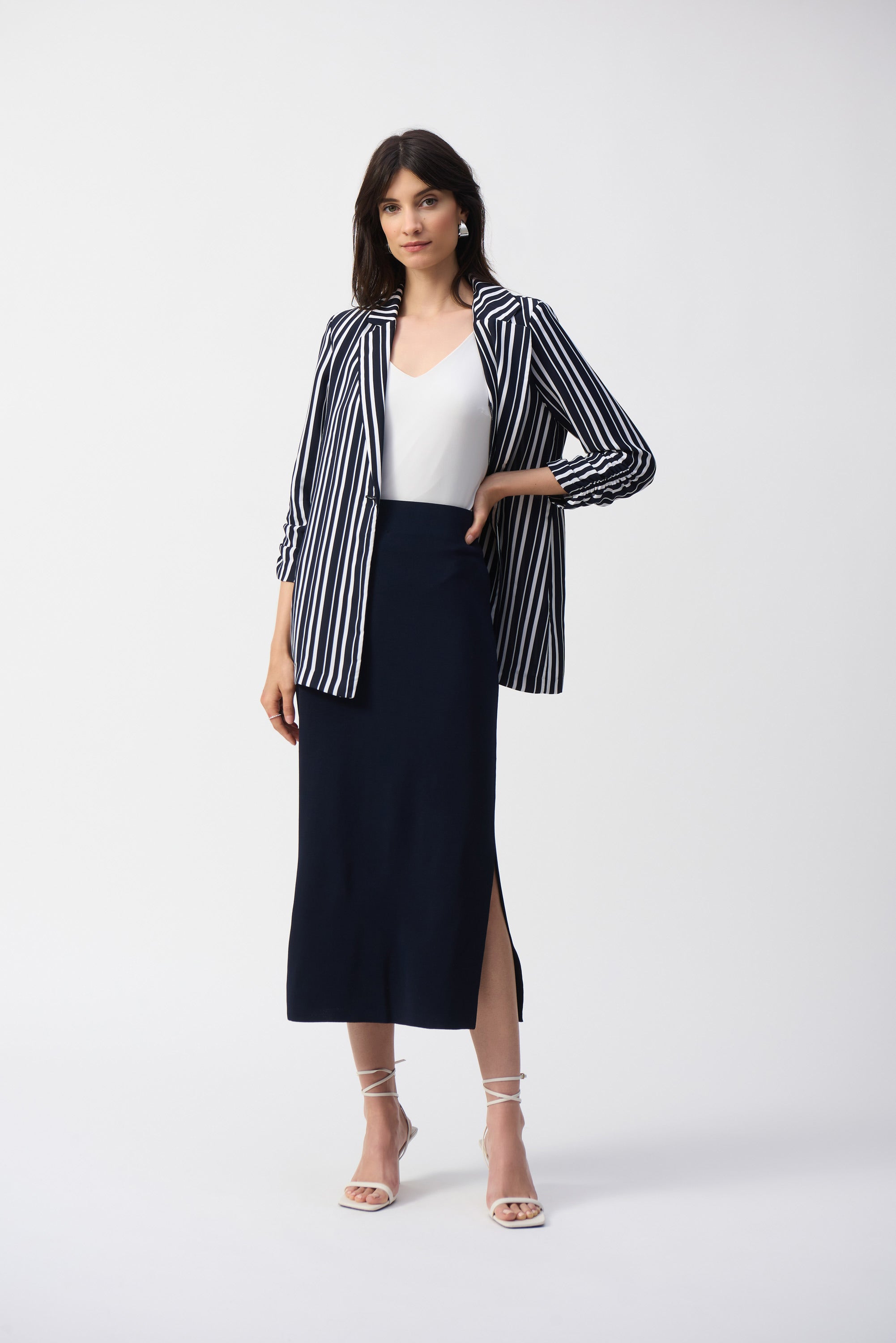 Joseph Ribkoff Sweater Knit Straight Midi Skirt 251917