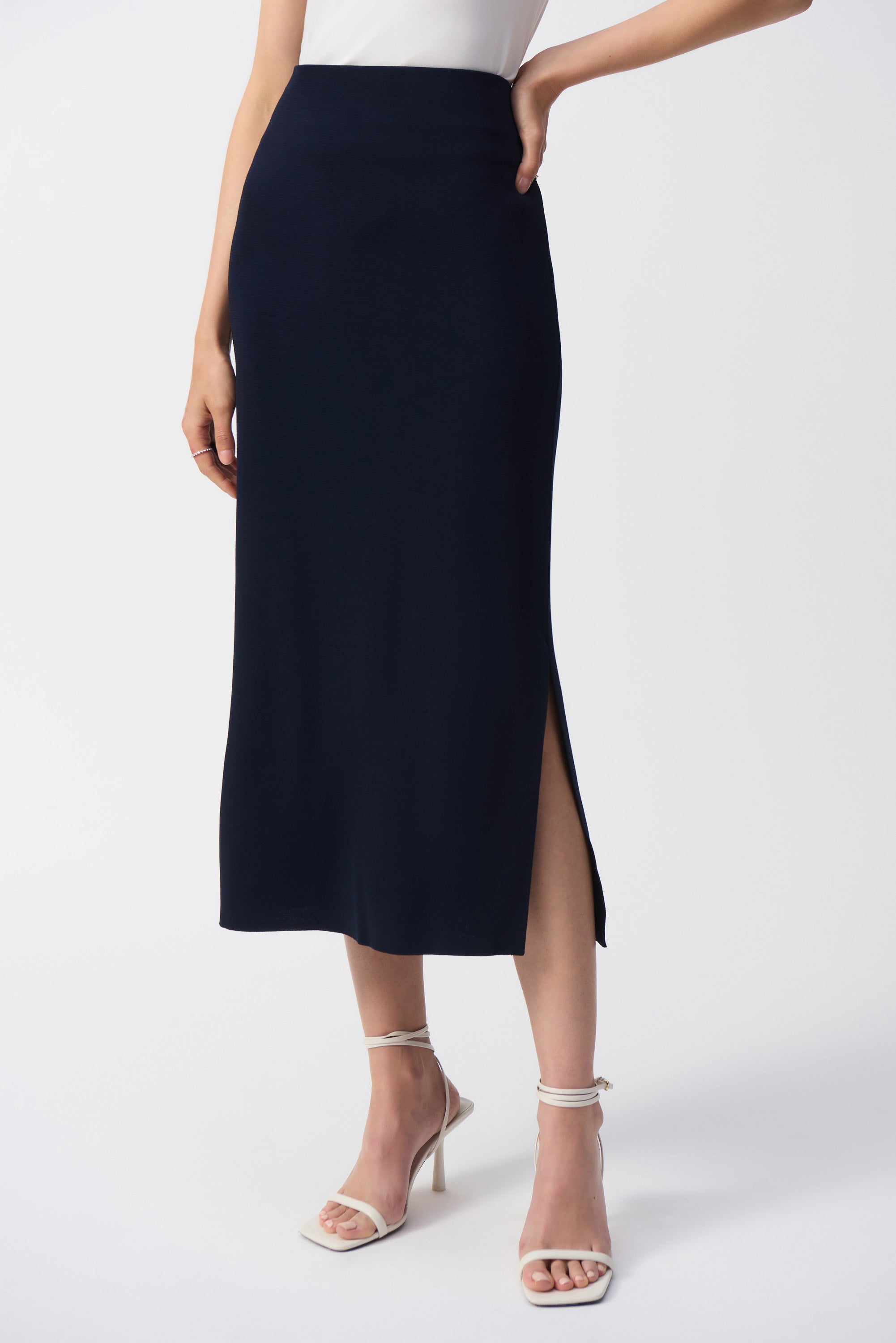 Joseph Ribkoff Sweater Knit Straight Midi Skirt 251917