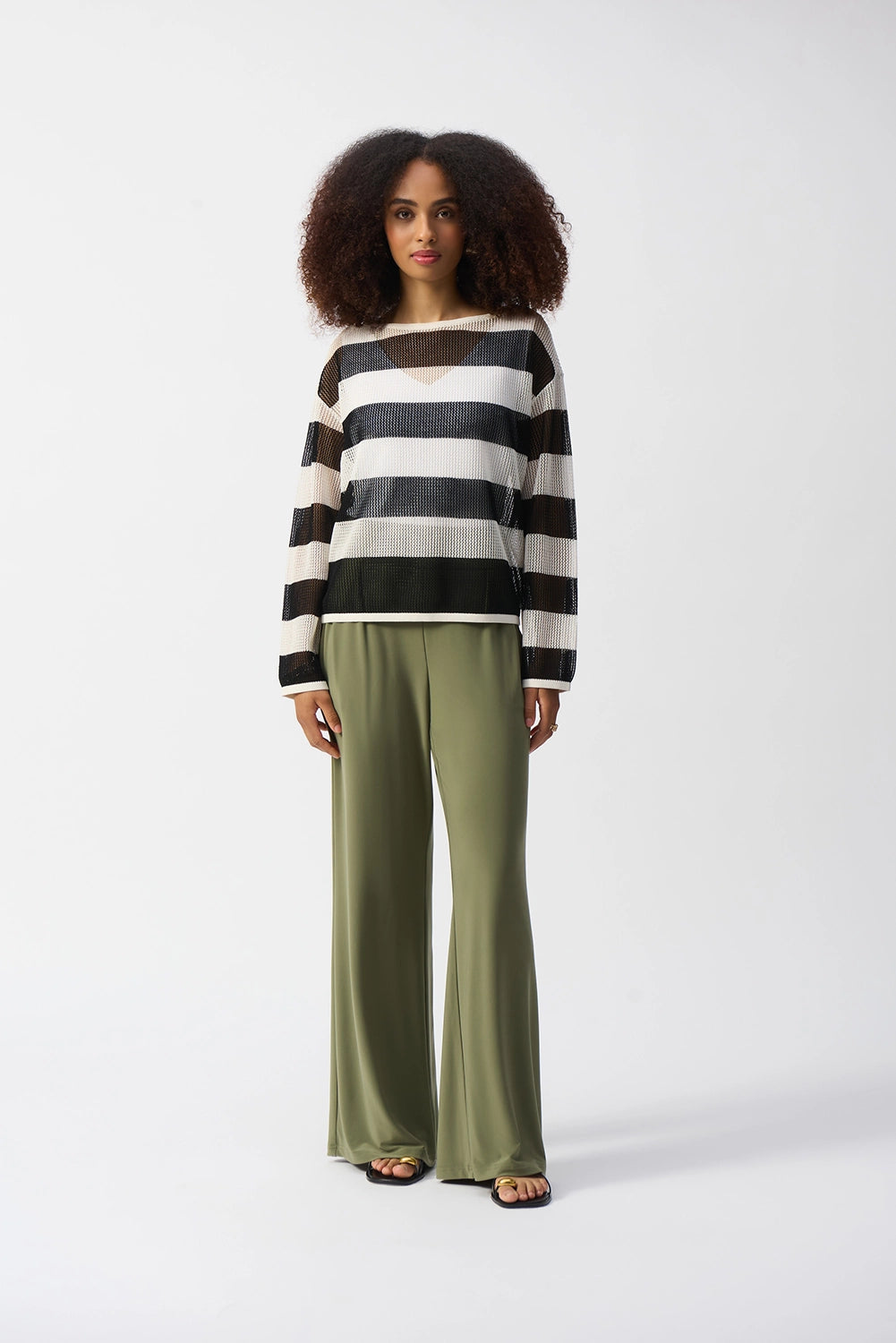 Joseph Ribkoff Striped Sweater Knit Pullover 251922