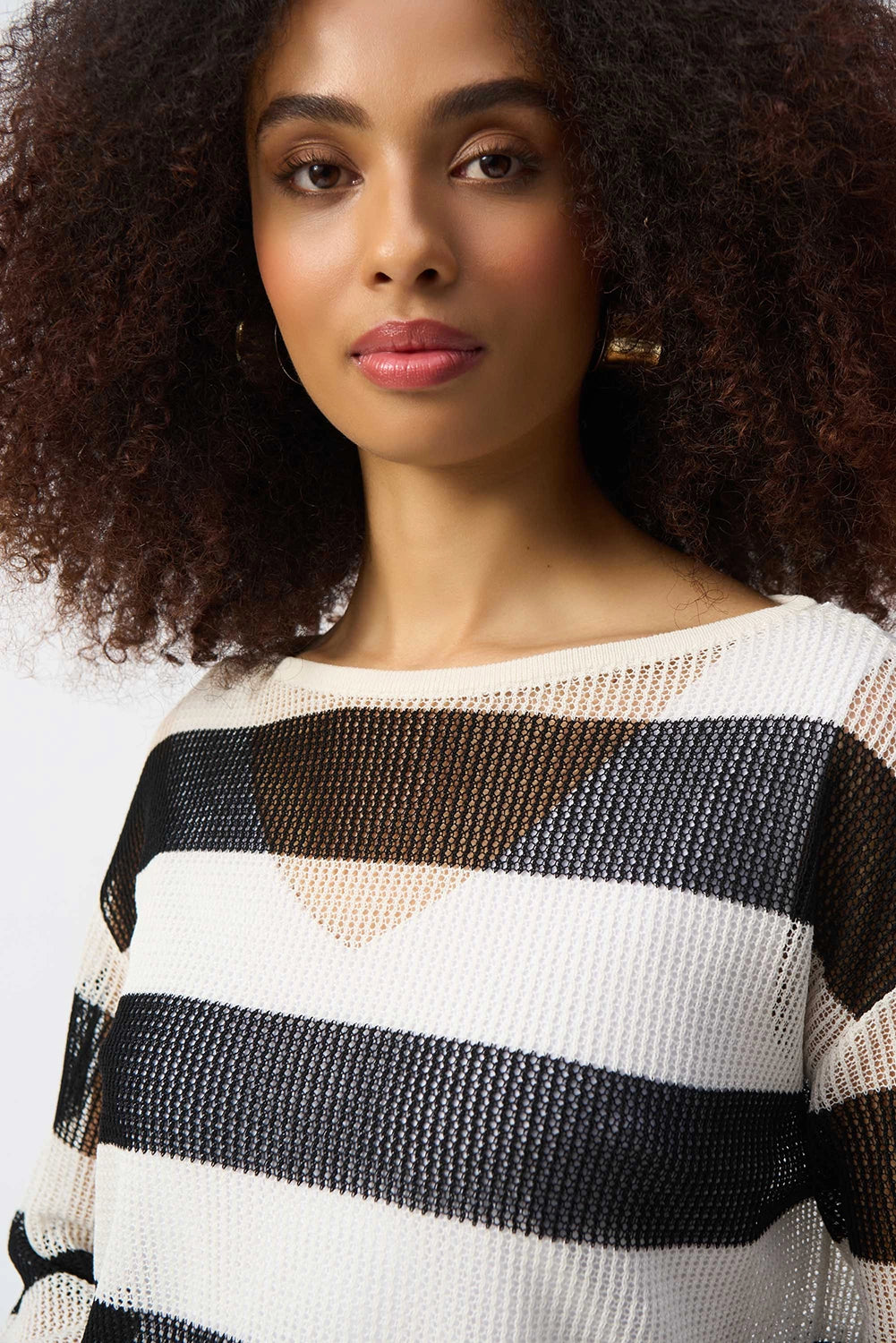 Joseph Ribkoff Striped Sweater Knit Pullover 251922