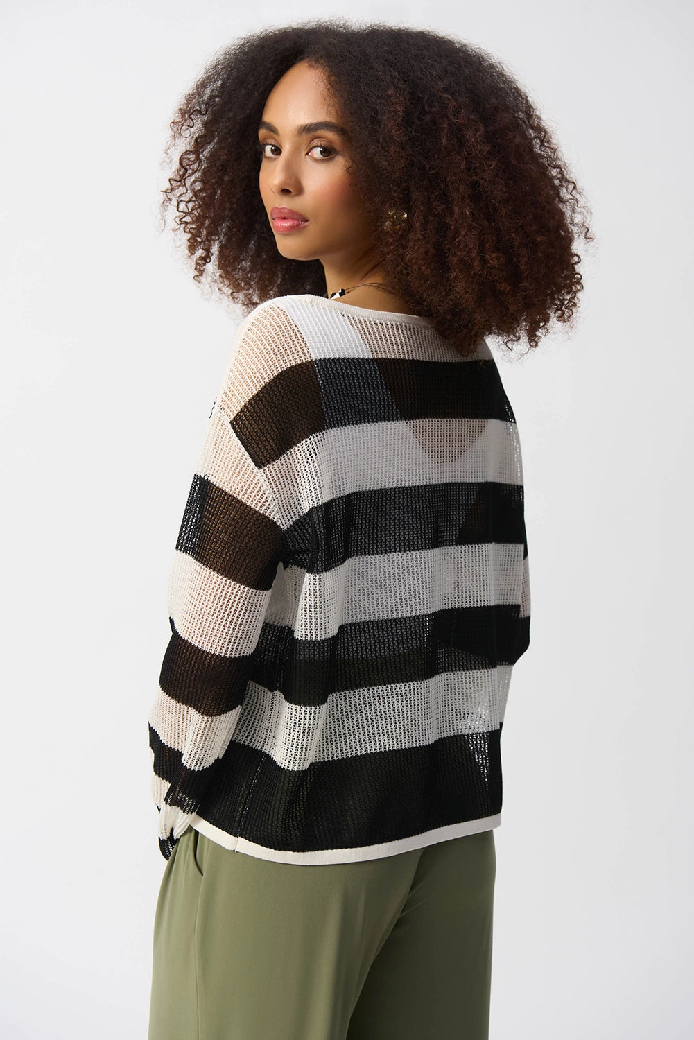 Joseph Ribkoff Striped Sweater Knit Pullover 251922
