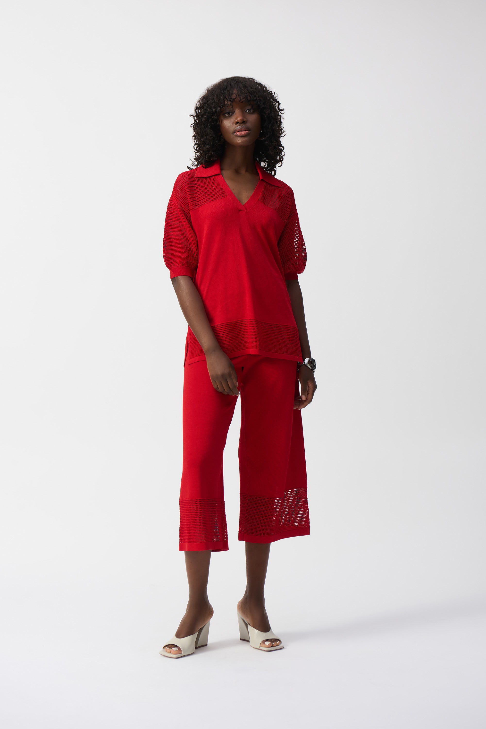 Joseph Ribkoff Sweater Knit Pullover With Pointelle Detail 251925