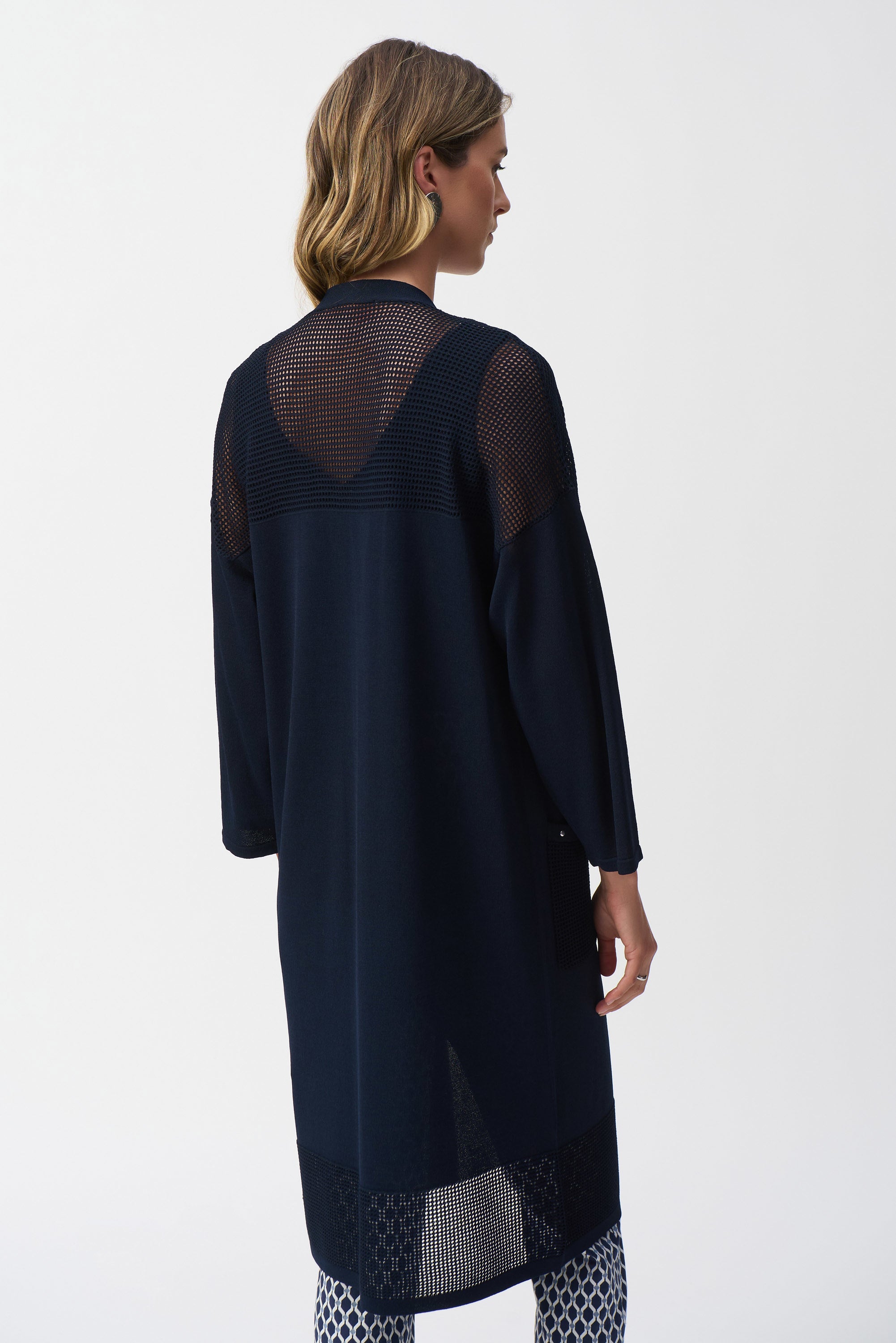 Joseph Ribkoff Sweater Knit Cover-Up With Pointelle Detail 251926