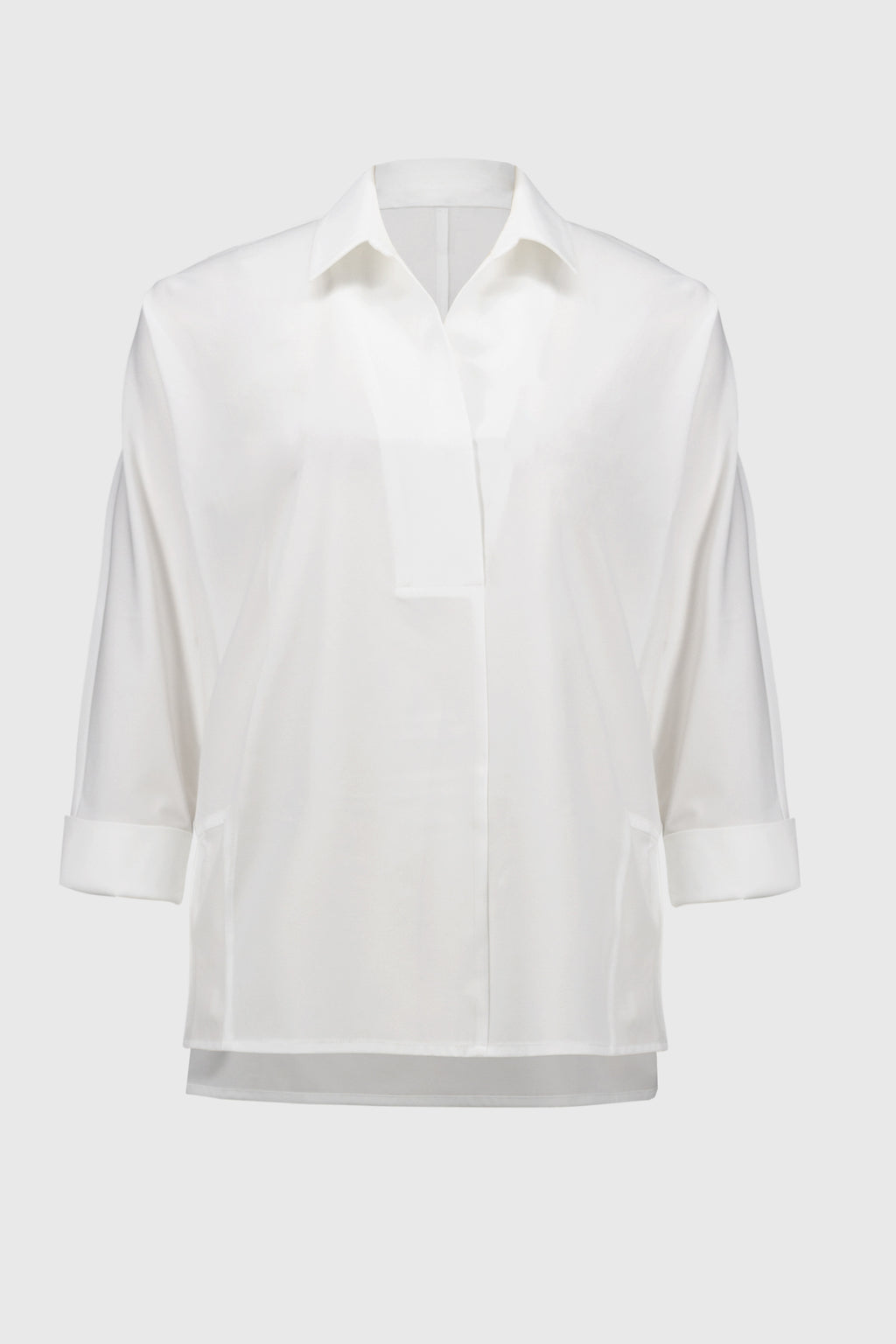 Joseph Ribkoff Poplin Boxy Shirt With Overlap V-Neck 251948