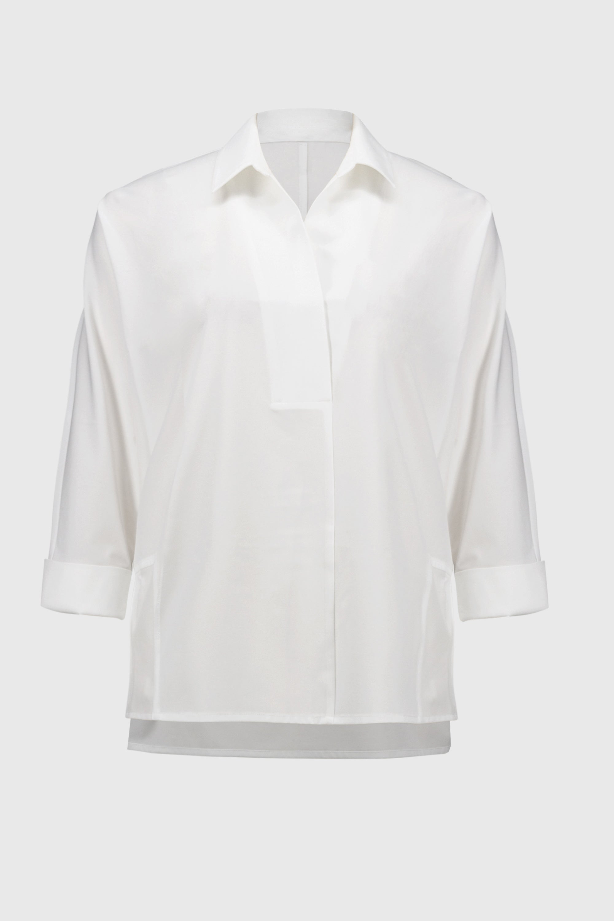 Joseph Ribkoff Poplin Boxy Shirt With Overlap V-Neck 251948