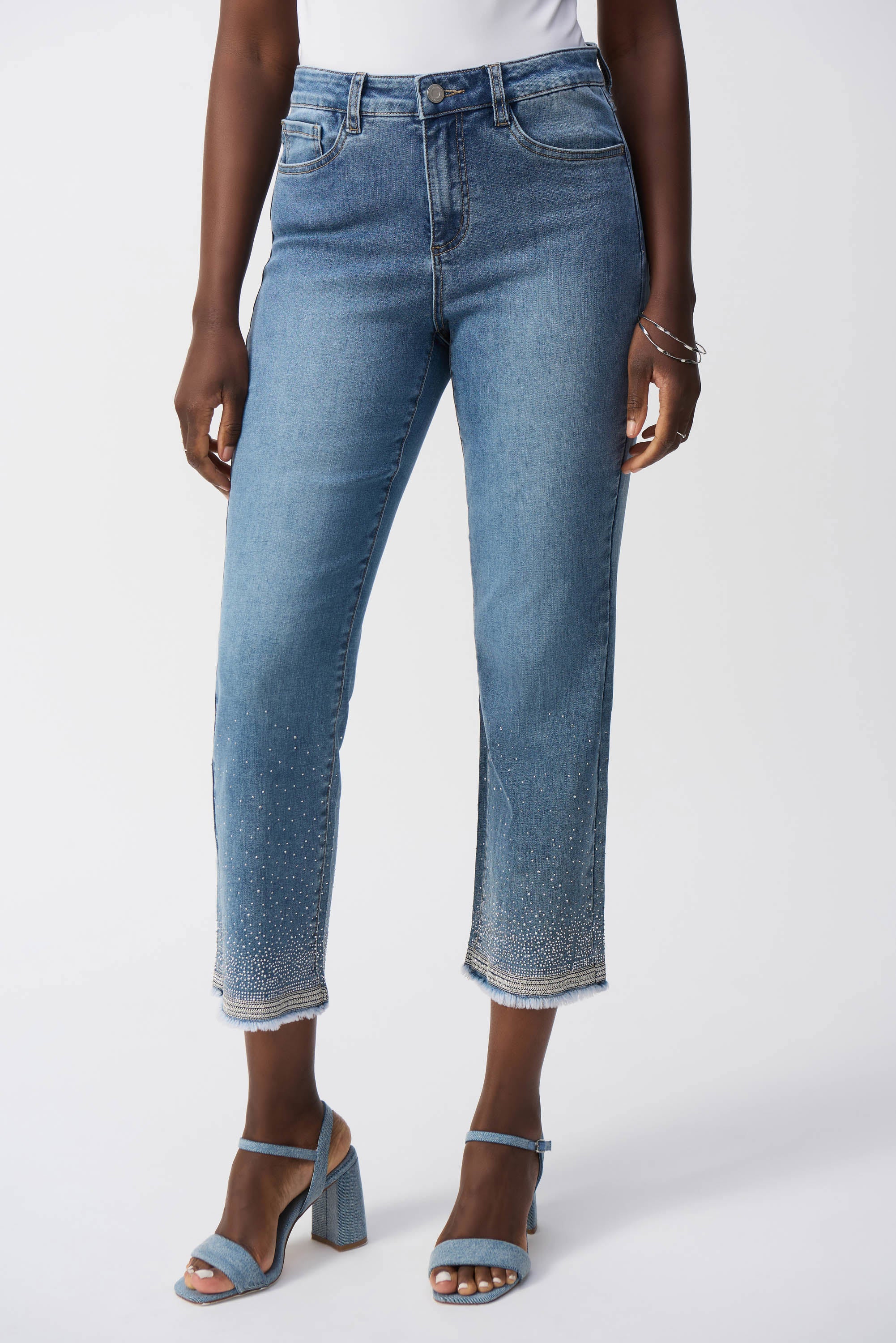 Joseph Ribkoff Straight Fit Crop Stretch Jeans 251956