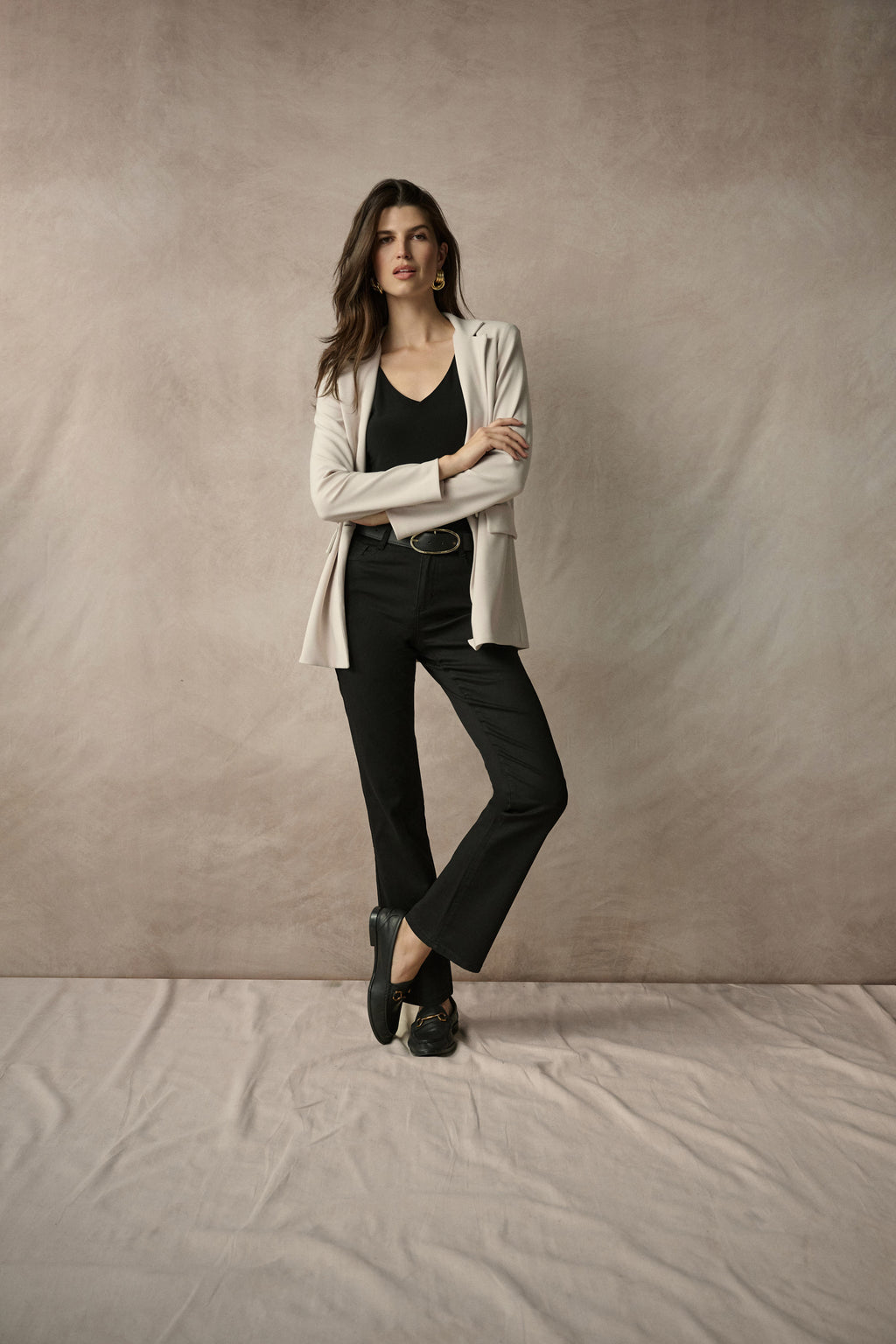 Joseph Ribkoff Goldie | Classic Wide-Leg Stretch Jeans 251968BCO