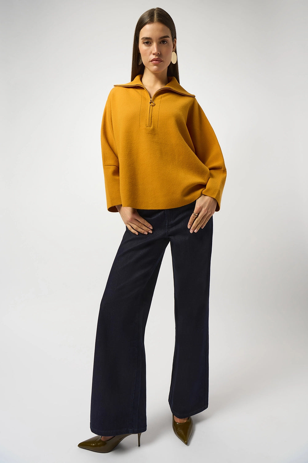 Joseph Ribkoff Brooke Goldie Classic Wide-Leg Stretch Jeans 251968F25